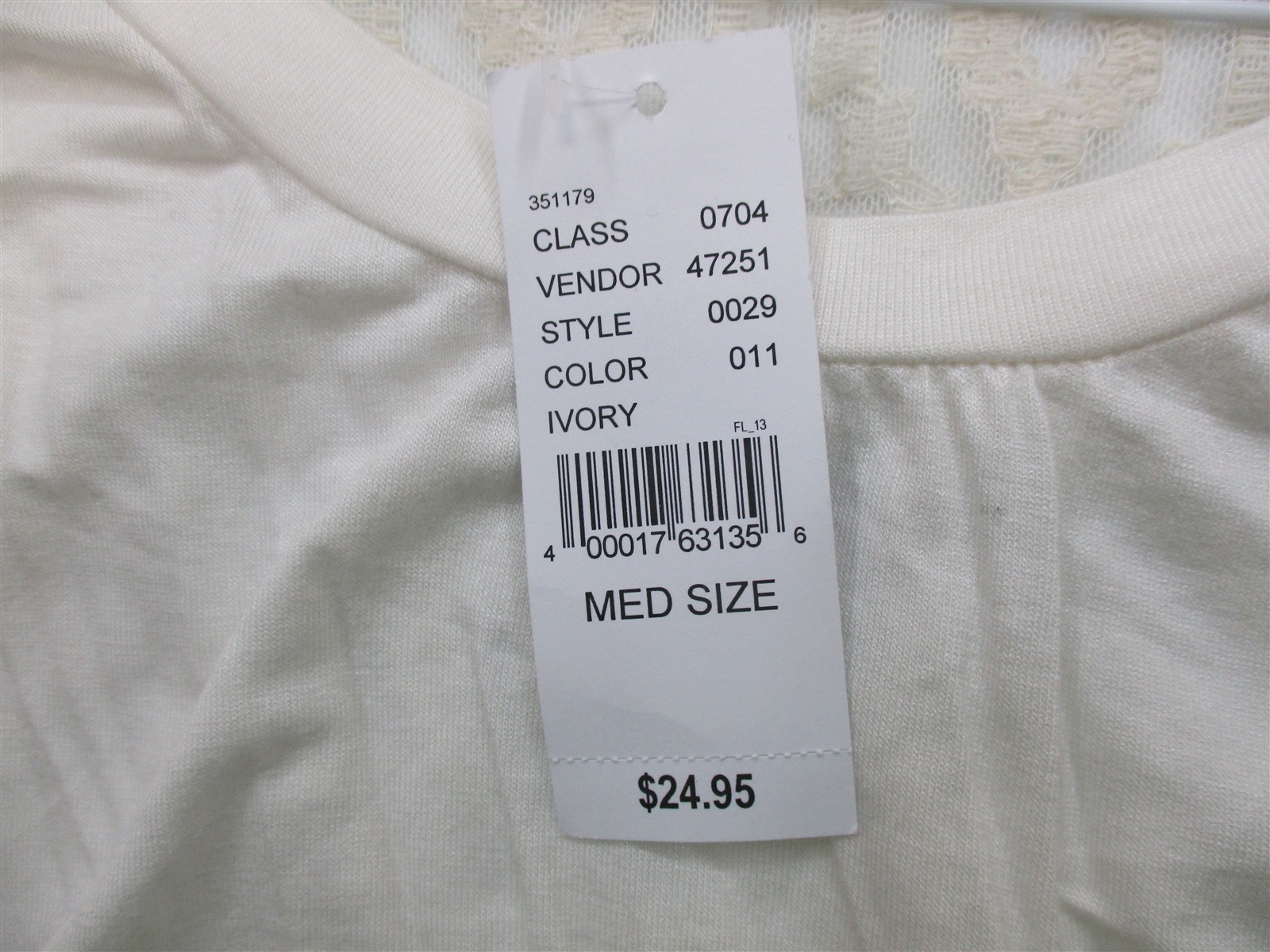 new L.A. HEARTS Women’s Size M Designer Geometric Ivory Shirt