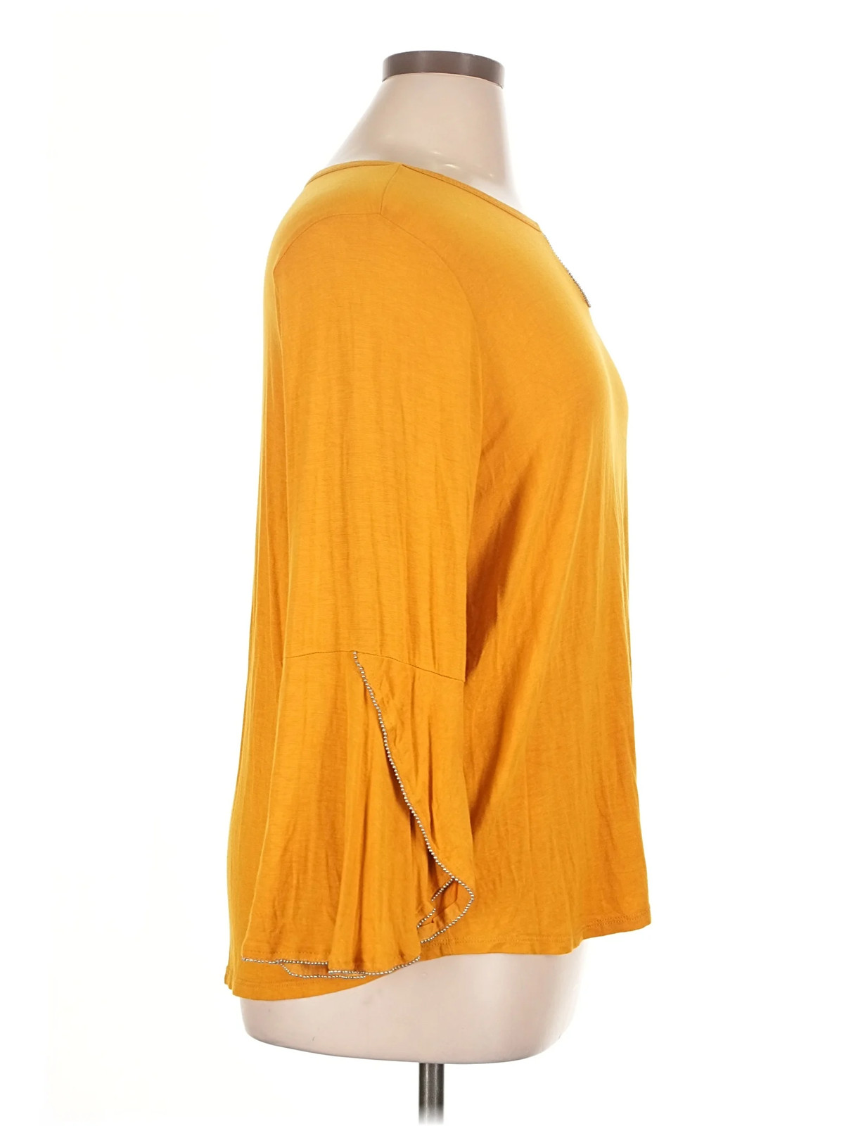 Inner Circle Inc. Women Yellow Long Sleeve Blouse XL