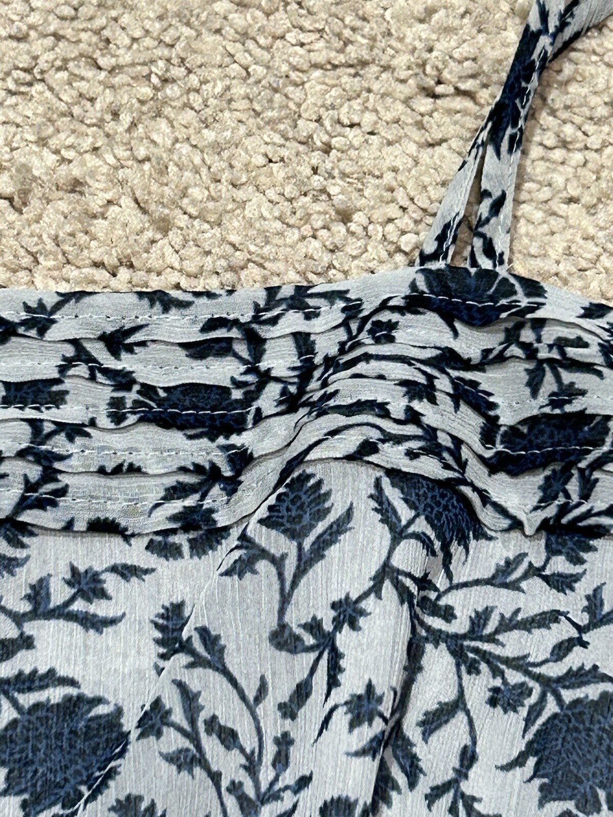Loft Womens Shirt Size Small Multicolor Floral Print Lightweight Flowy Lined