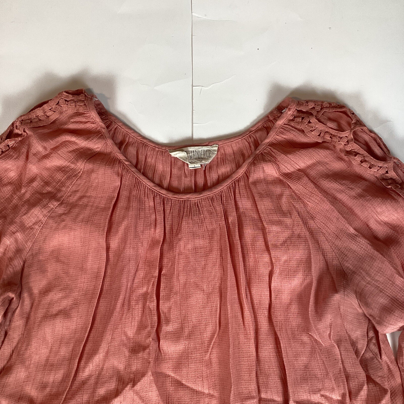 Sweet Wanderer Womens Blouse Shirt Top Sz L Large Long Sleeve Casual Solid