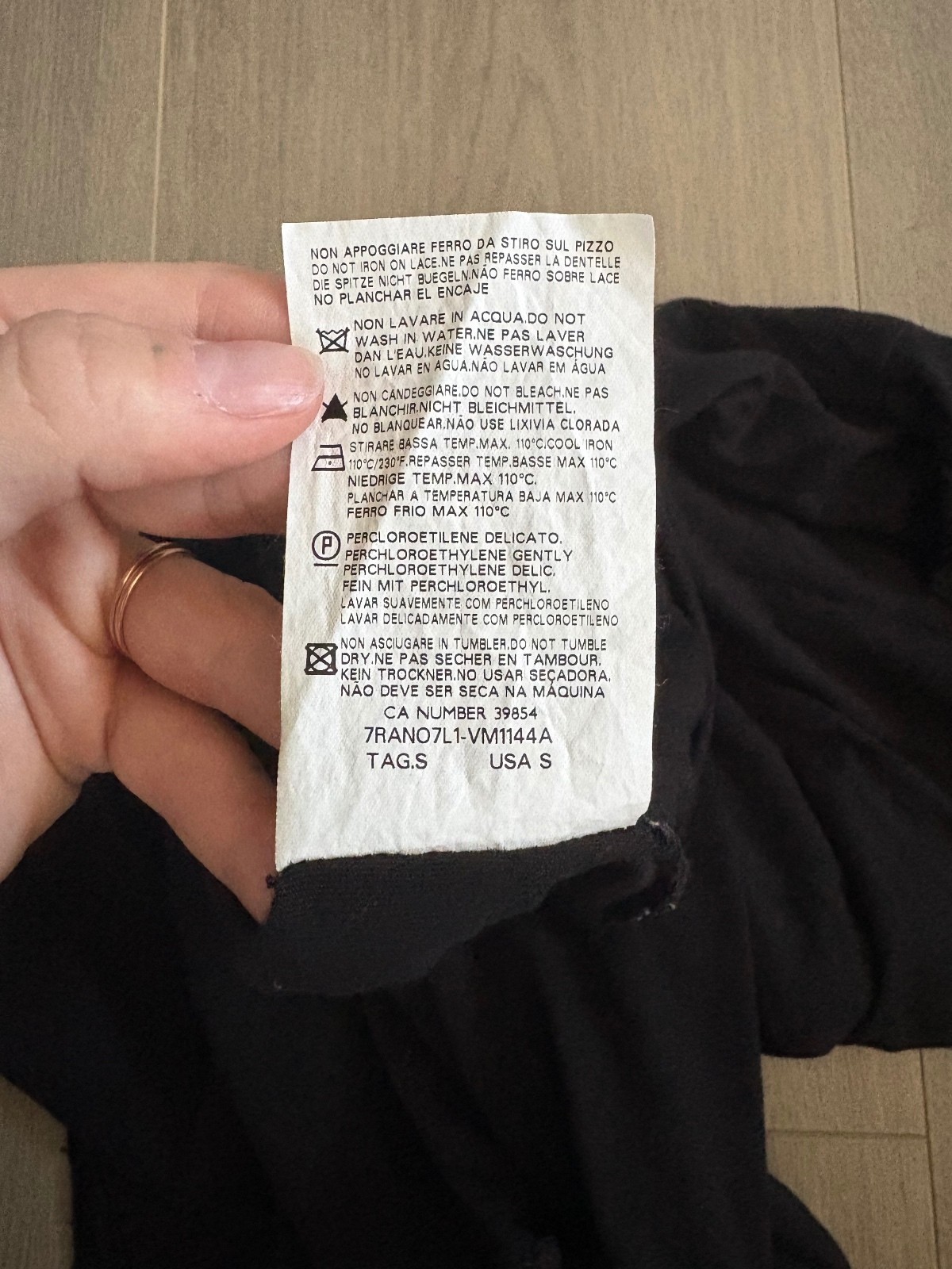 Red Valentino Black Modal Blend T-Shirt with White Lace Appliqué