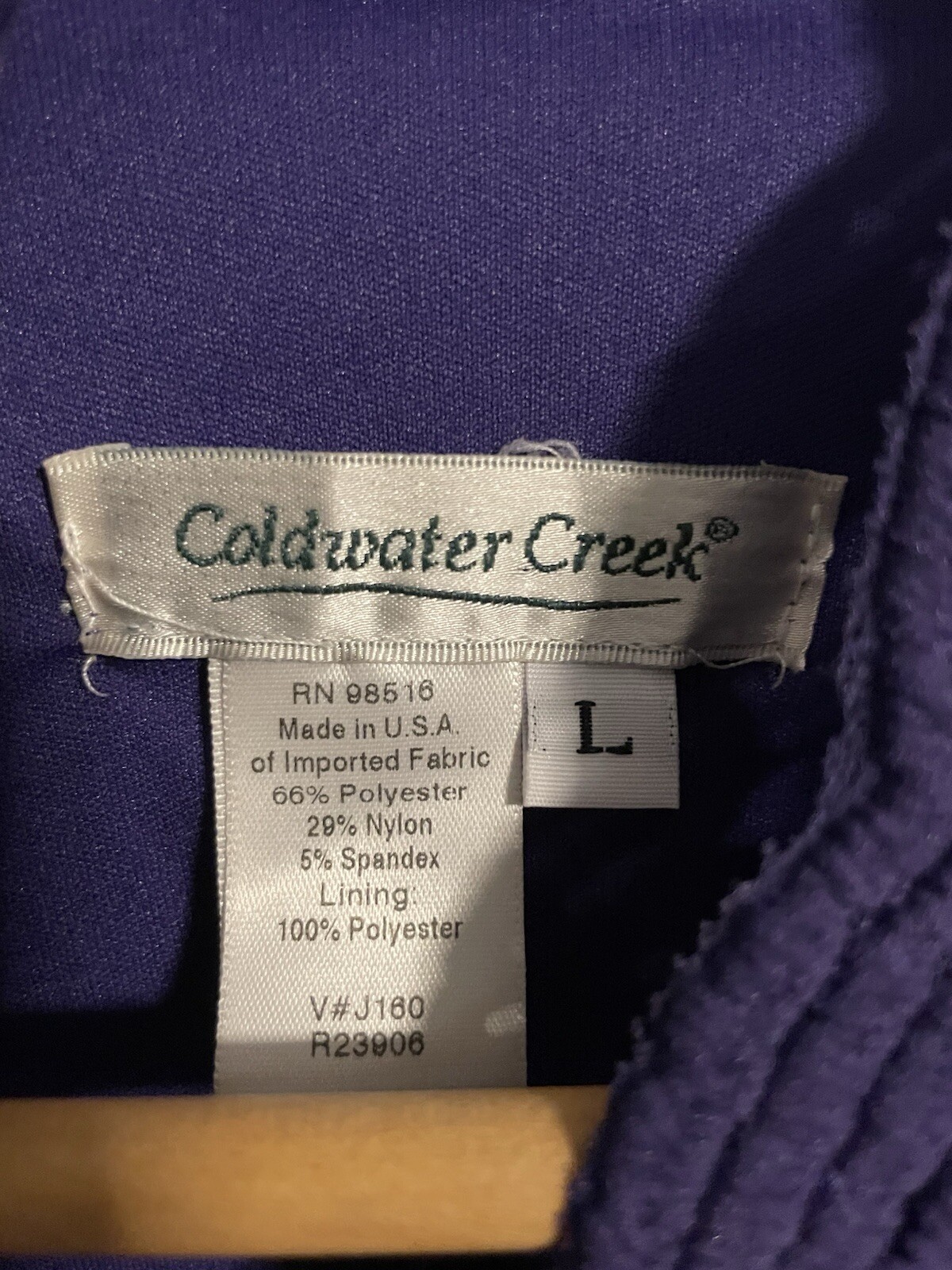 Coldwater Creek Womens Top Large Purple Floral Lace Victorian Romantic Fairy