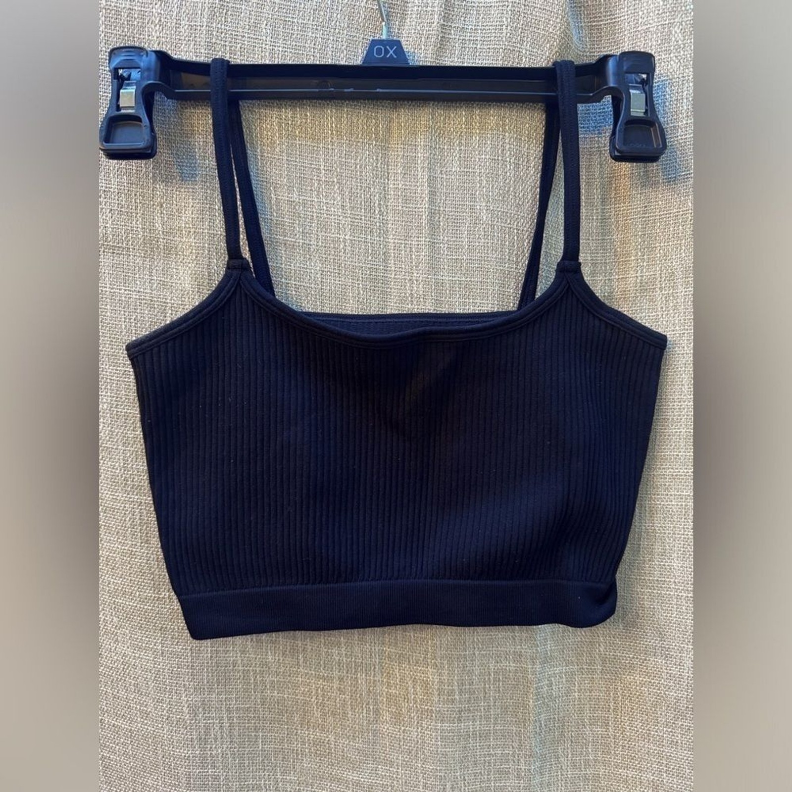 NWOT Free People Intimately Strappy Black Crop Top/sports bra size XS-Small