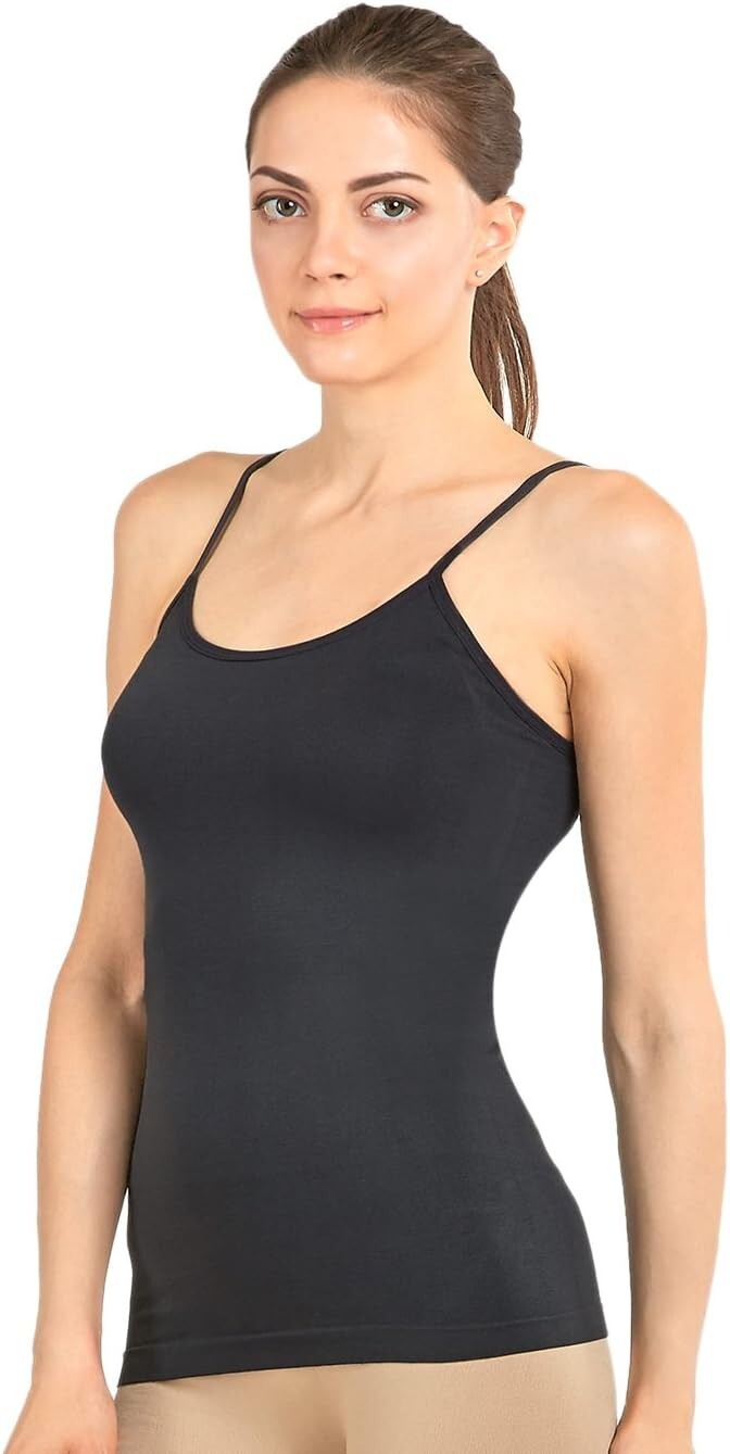 MOPAS Camisole – Women’s Basic Spaghetti Strap Camisole Tank Top / Dark Gray