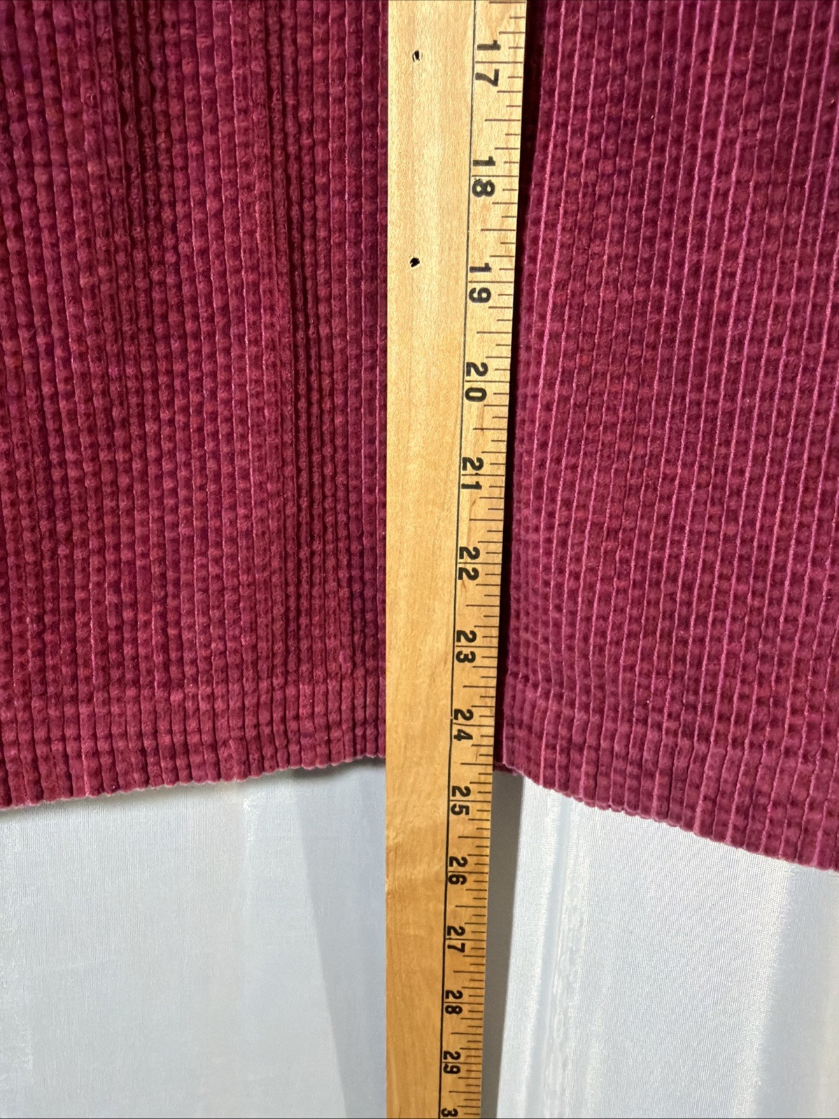 LL BEAN Flannel-Lined Burgundy Corduroy Chore Shirt Jacket PETITE MEDIUM 279408