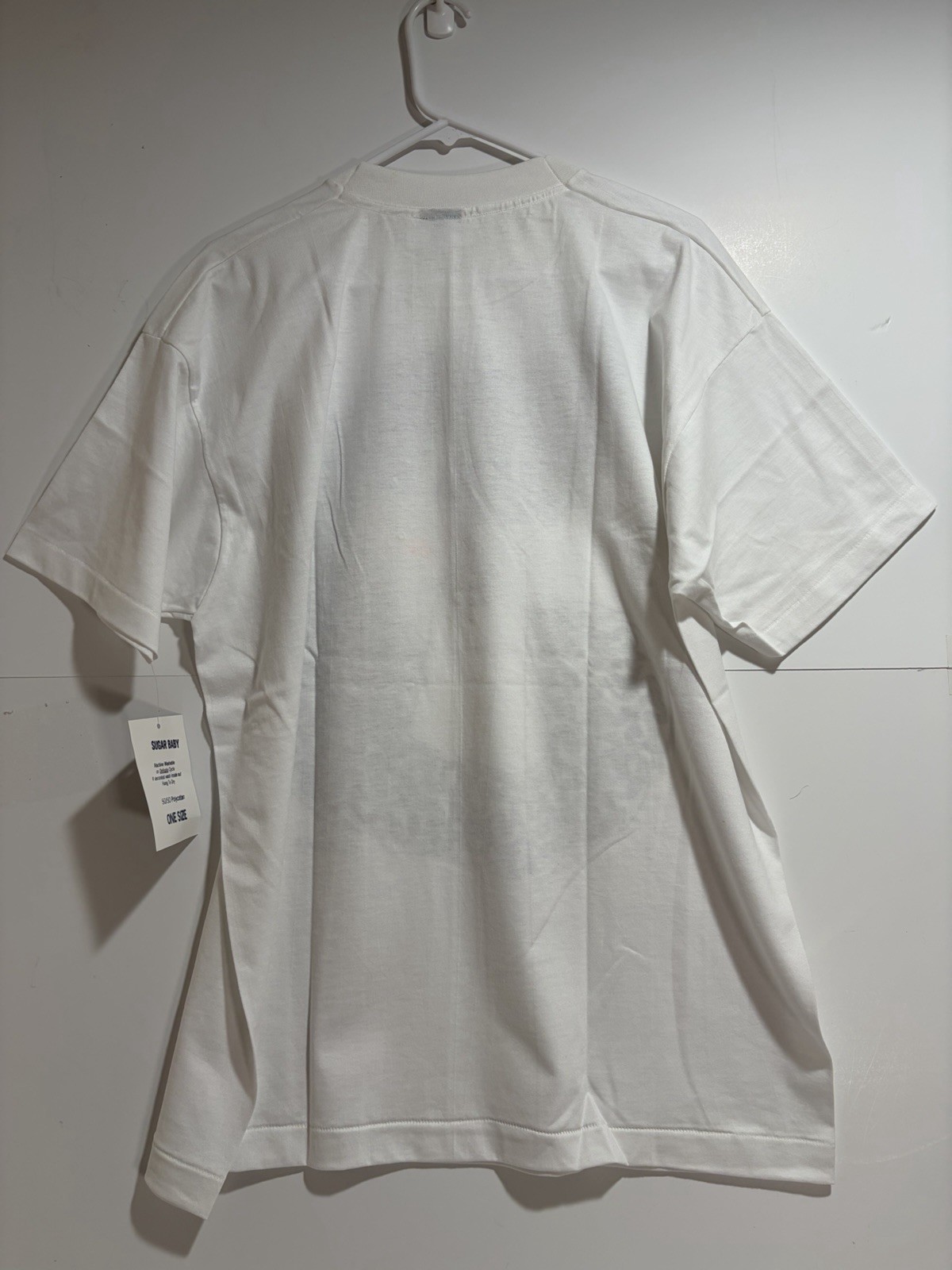 CAROL JOSEPH FACE IT! SINGLE STITCH BEJEWEL WHITE T-SHIRT XL SUGAR BABY NWT