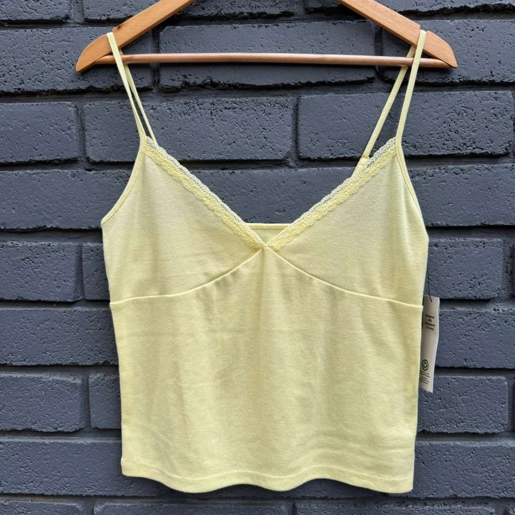 2 PACK No Boundaries Lace Trim V-Neck Cami Tank Top Adjustable Strap L XL XXL
