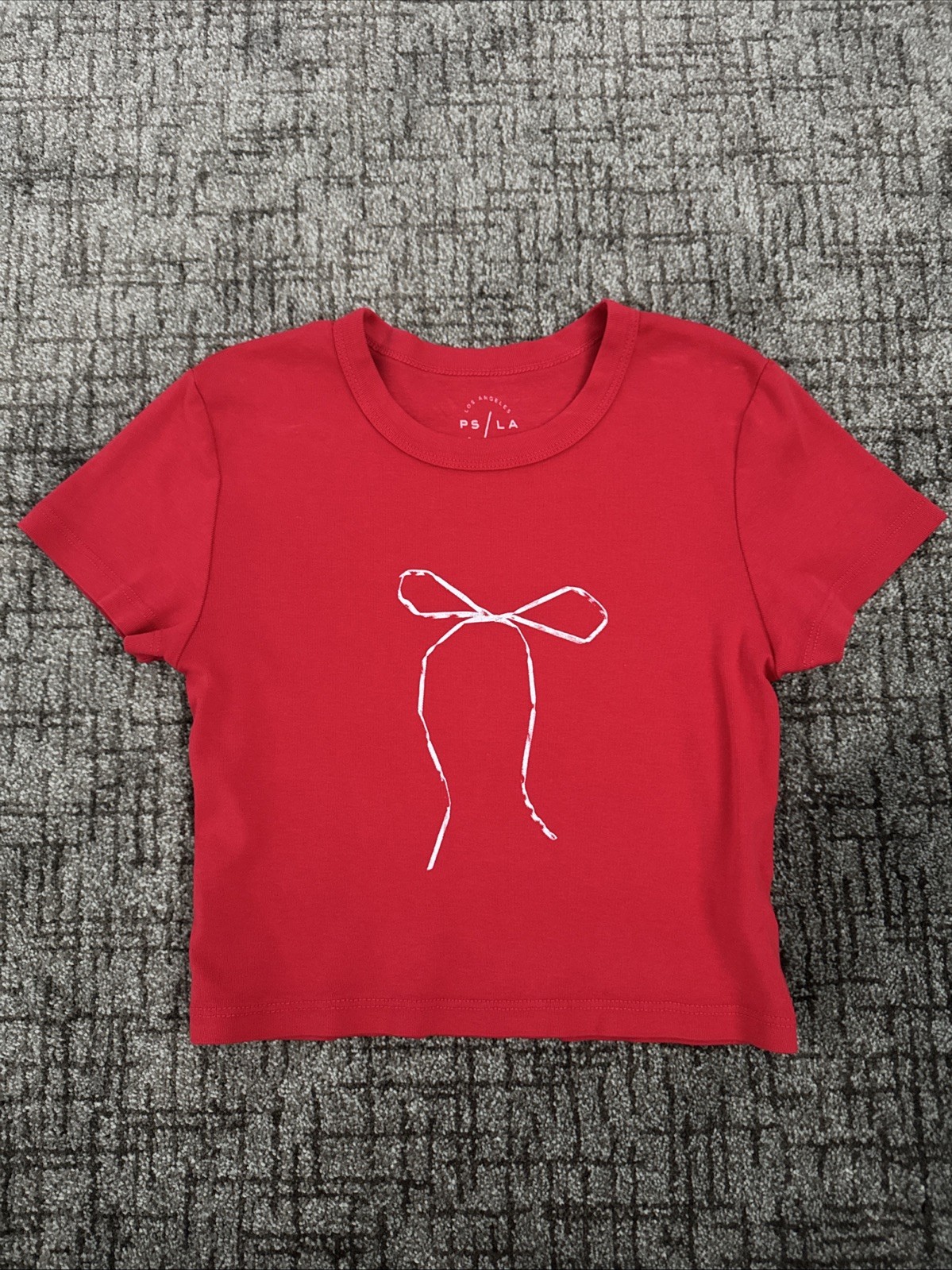 EUC Pacsun PS/LA Red Bow Tshirt XS