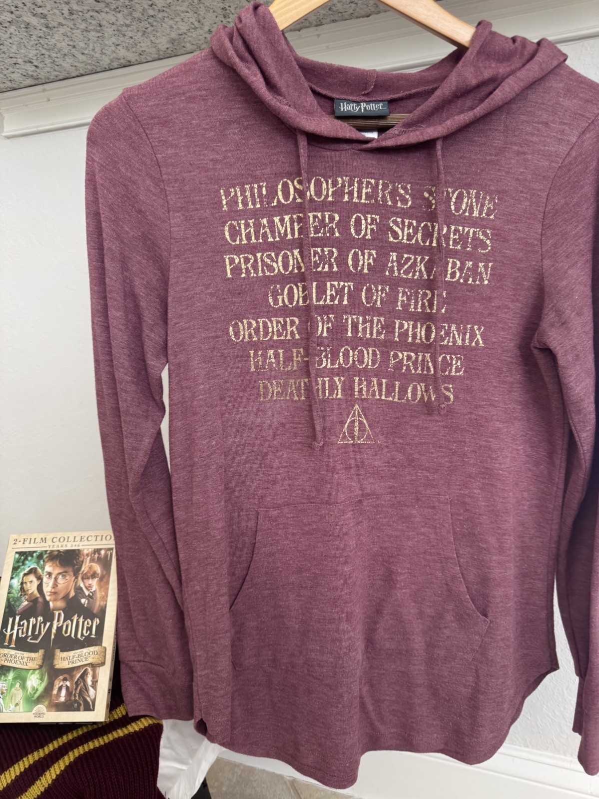 Women Juniors Harry Potter Hooded Long Sleeve Hoodie Shirt All books! Gryffindor