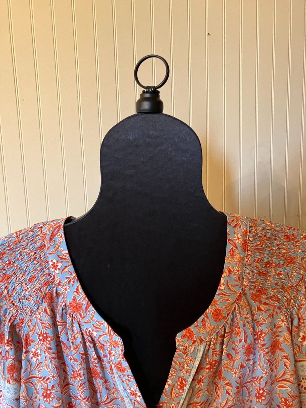ROSE + OLIVE~ 2X~Blue/Rust Romantic Cottagecore Floral~Chiffon Tunic BOHO Blouse