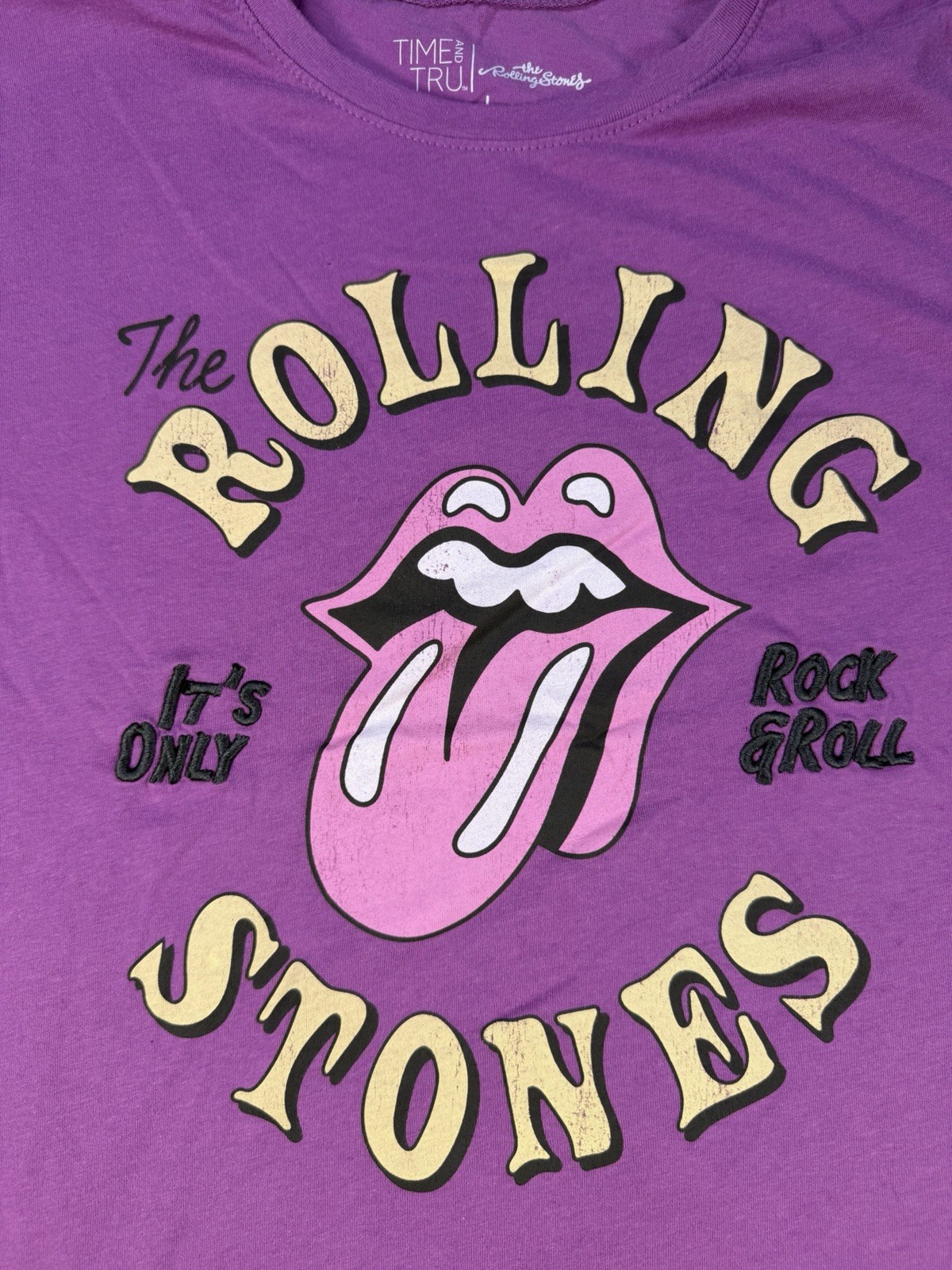 The Rolling Stones T Shirt Women’s Size Large Concert Tour Band Music Purple
