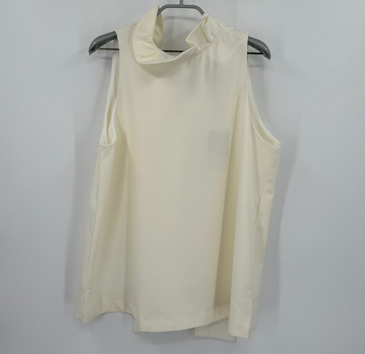 Tuckernuck Ivory Mason Blouse sz XL Sleeveless Top Ruffle Bow Tie NWT