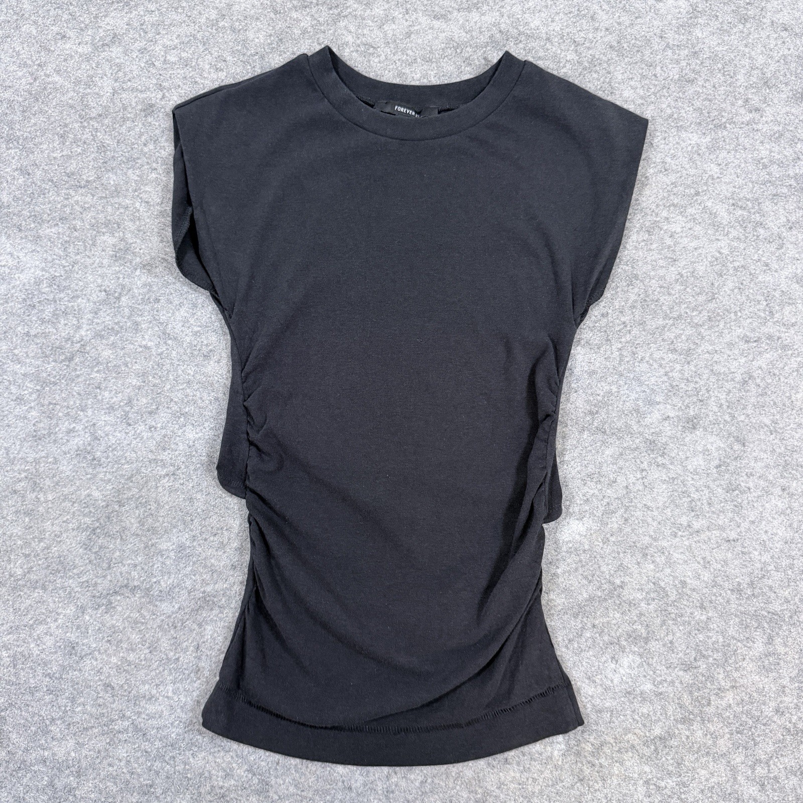 Forever 21 Crew-Neck Open Lower Back Sleeveless Top Women’s US Size Small Black