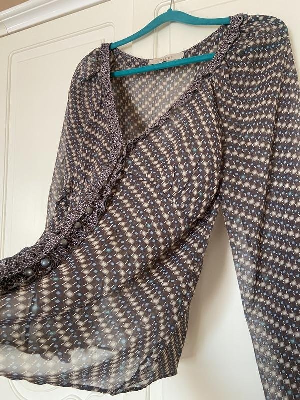 Women iBlues Shirt Grey Silk 38