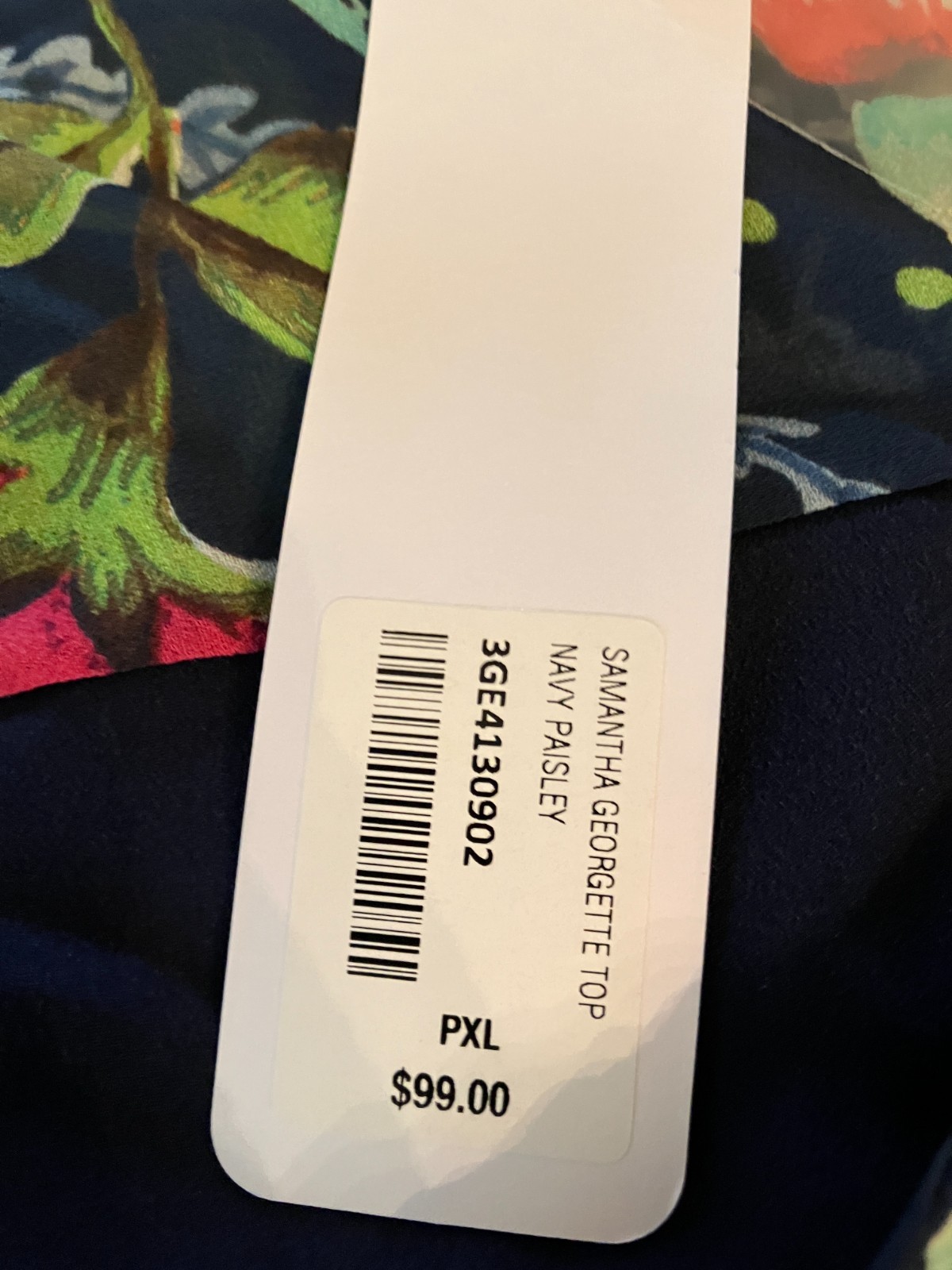 *NWT*~ SOFT SURROUNDINGS~Pink/Navy Cottagecore Garden Floral~Romantic Blouse~PXL