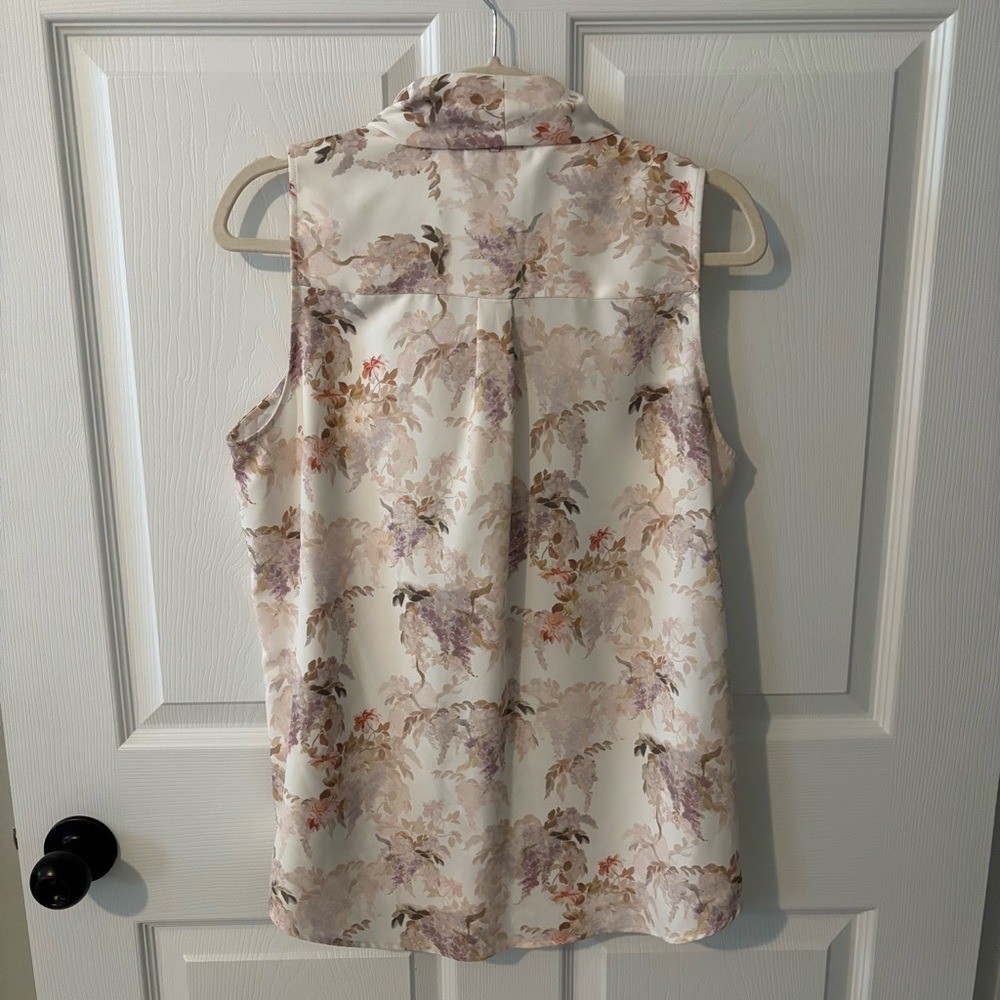 Alex Marie Floral Tank with Removable Tie size Medium