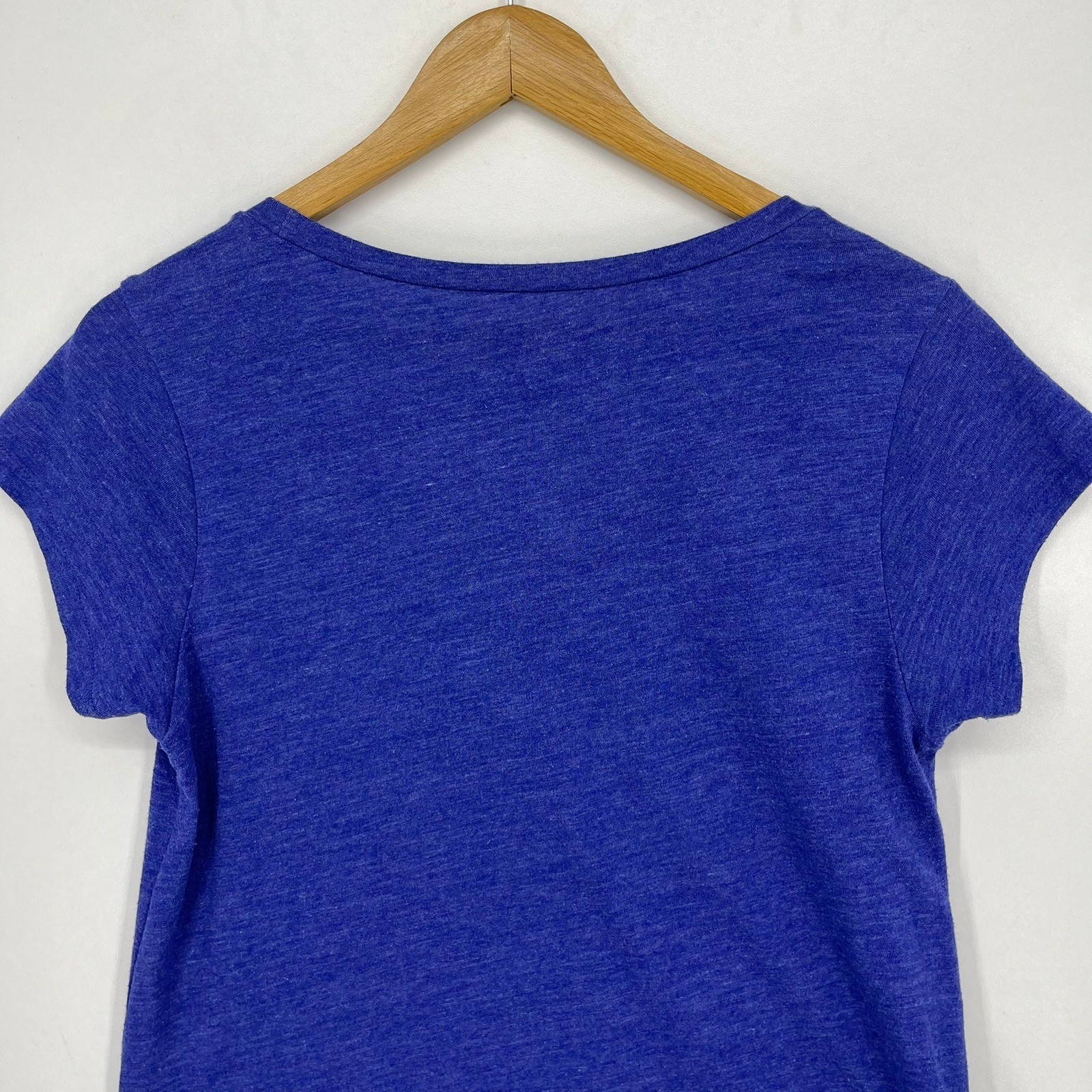 Lucky Brand Womens Small Blue Celestial Sun Moon Graphic Tee Scoop Neck