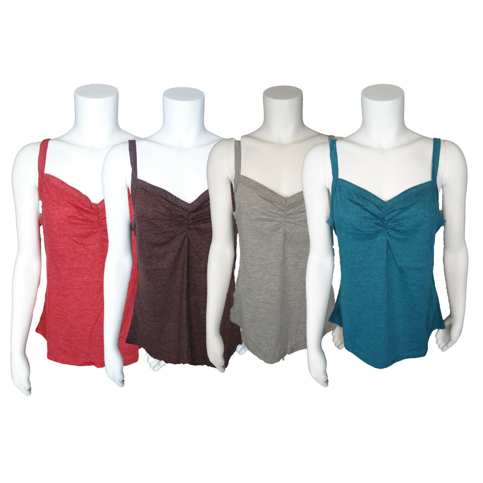 Womens Casual Loungewear Multi-Purpose 4 Color Set Spaghetti Strap Tank Tops