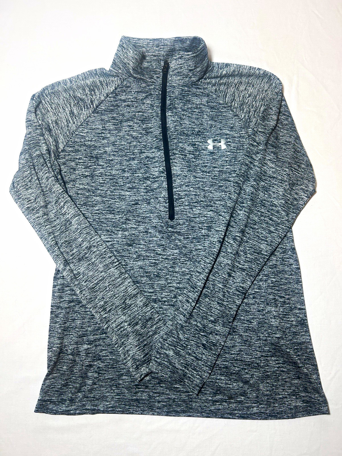 Under Armour Heathered Gray 1/4 Zip Loose Mock Neck Pullover M