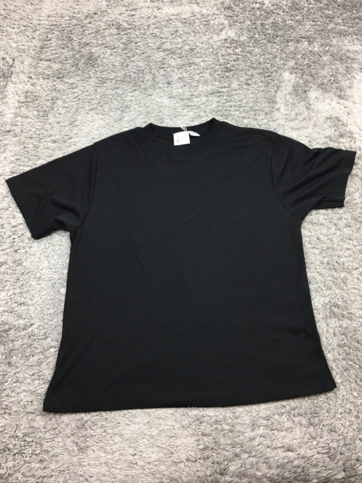 Alison Craig Shirt Womens Size XL Black Short Sleeve Polyster Cotton