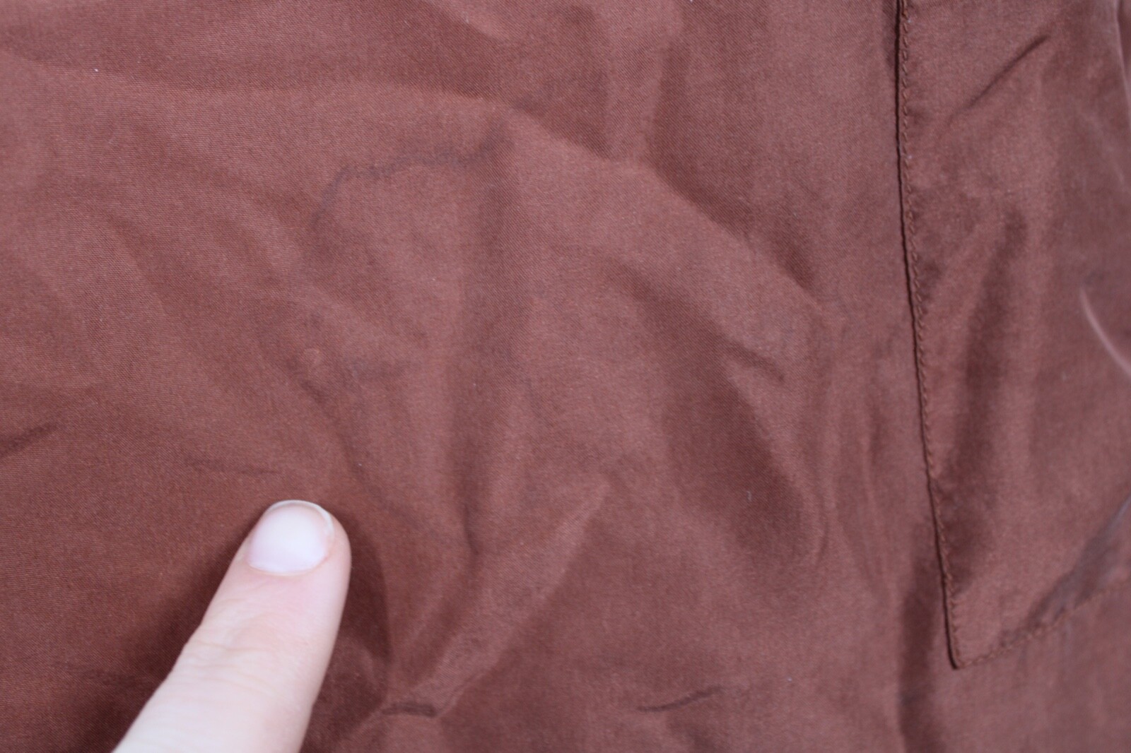 Vtg Diana Marco 24 Burnt Orange Short Sleeve Silk Top Blouse Shirt