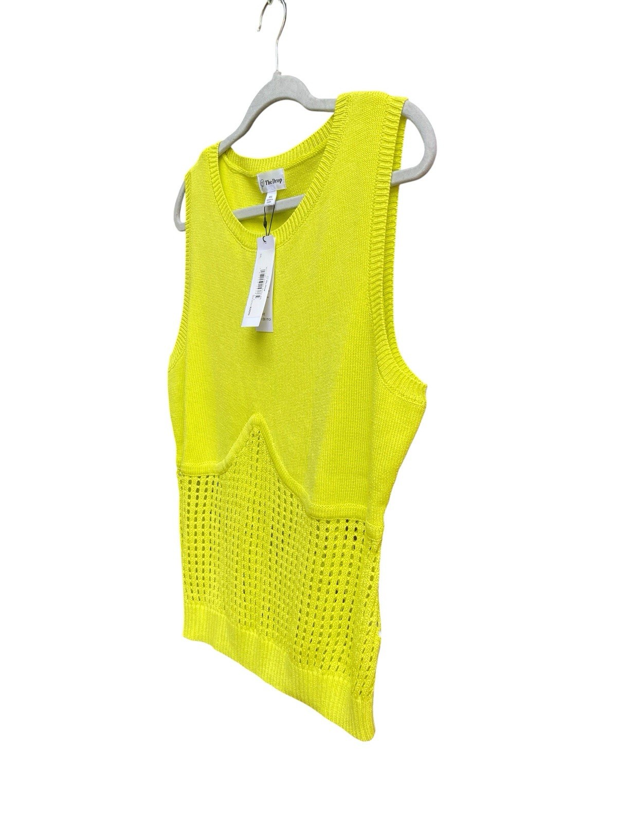 The Drop NWT Sulphur Spring Sleeveless Knit Top Neon Green Yellow Size XXL