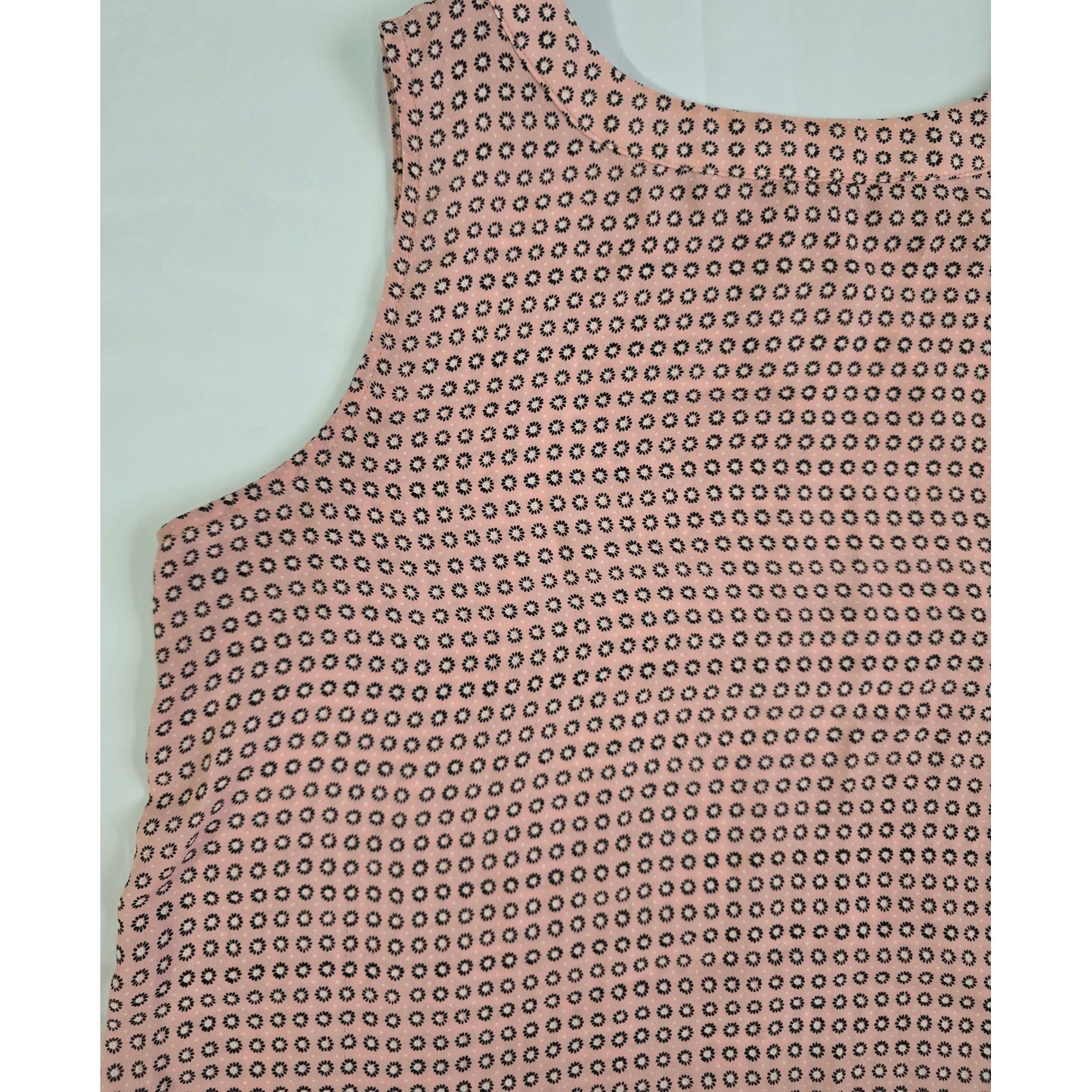 Loft Petites Pink Geometric Floral Shell Top Sleeveless Blouse MP 483211