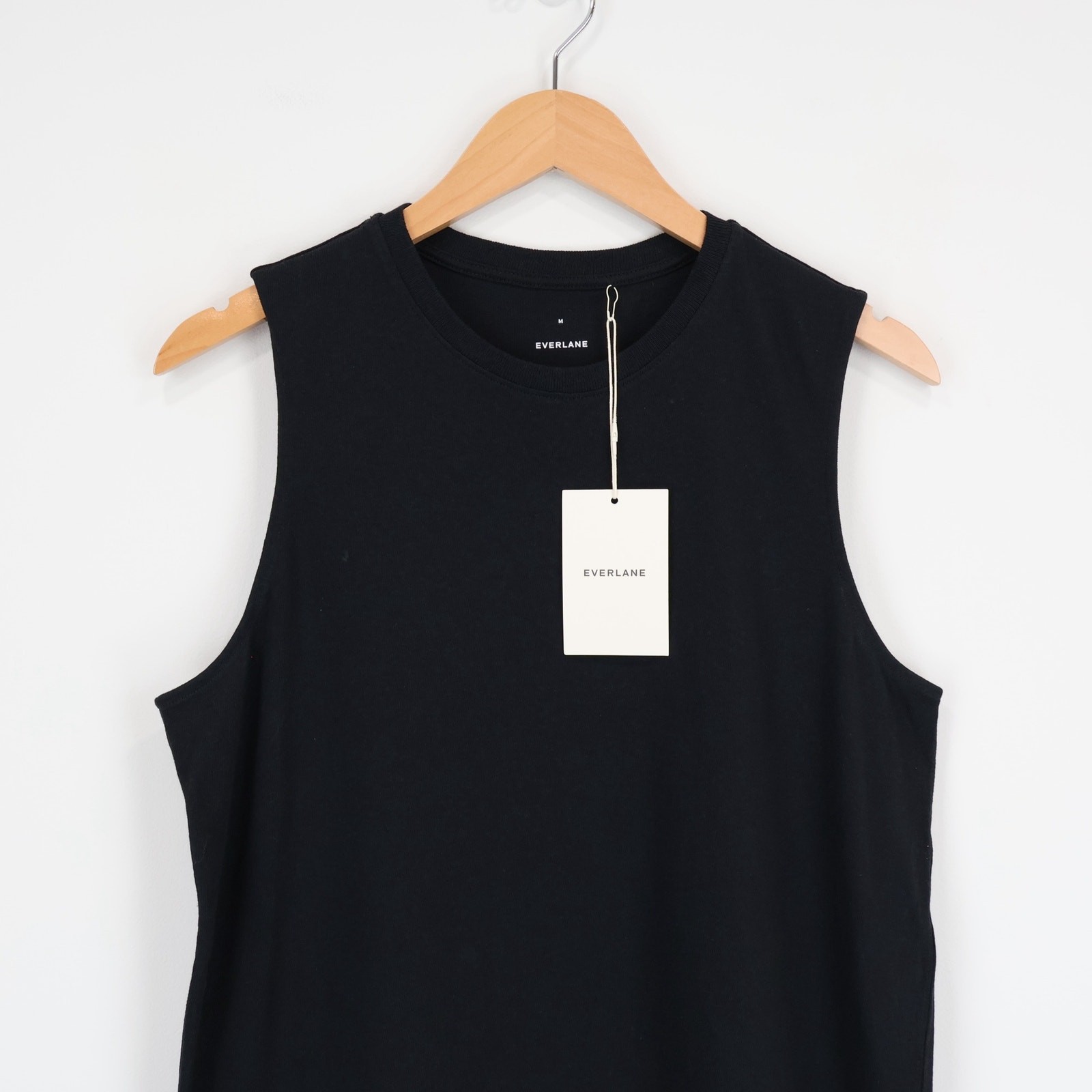 Everlane The Mariner Tank 100% Organic Cotton Black Size Medium NWT