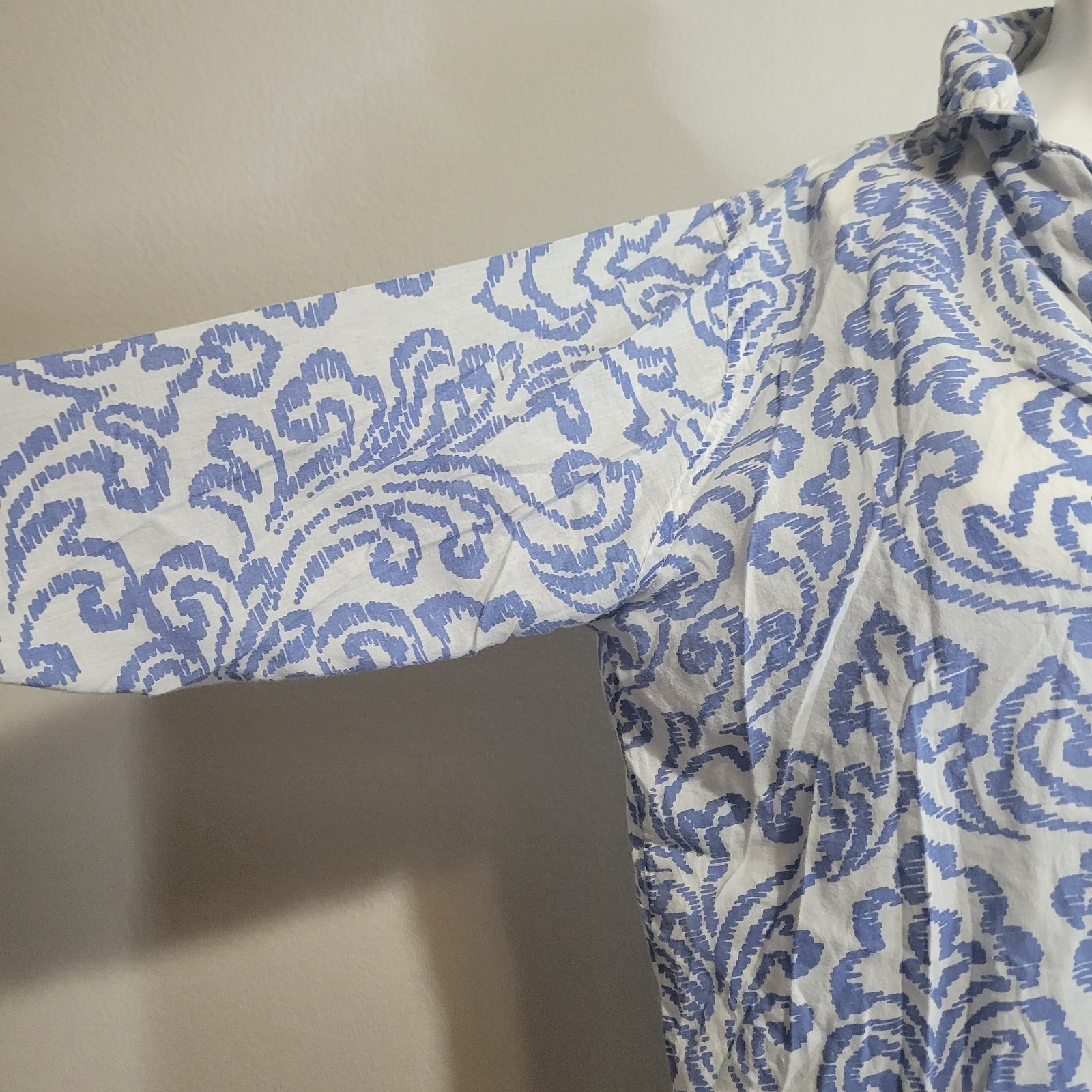 Pine Cone Hill Fine Linens Small top blouse lightweight pleated hi-low pocket