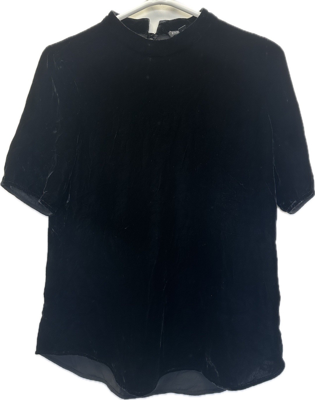 Eileen Fisher Black Silk Blend Blouse Top Size XXS Occasion Evening