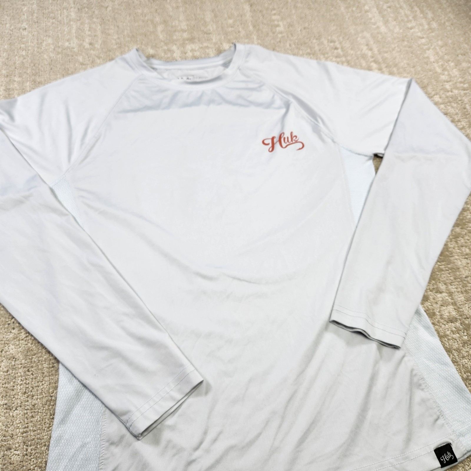 Huk Fishing Shirt Women Large Icon Quick Dry Performance Long Sleeve UPF Gray