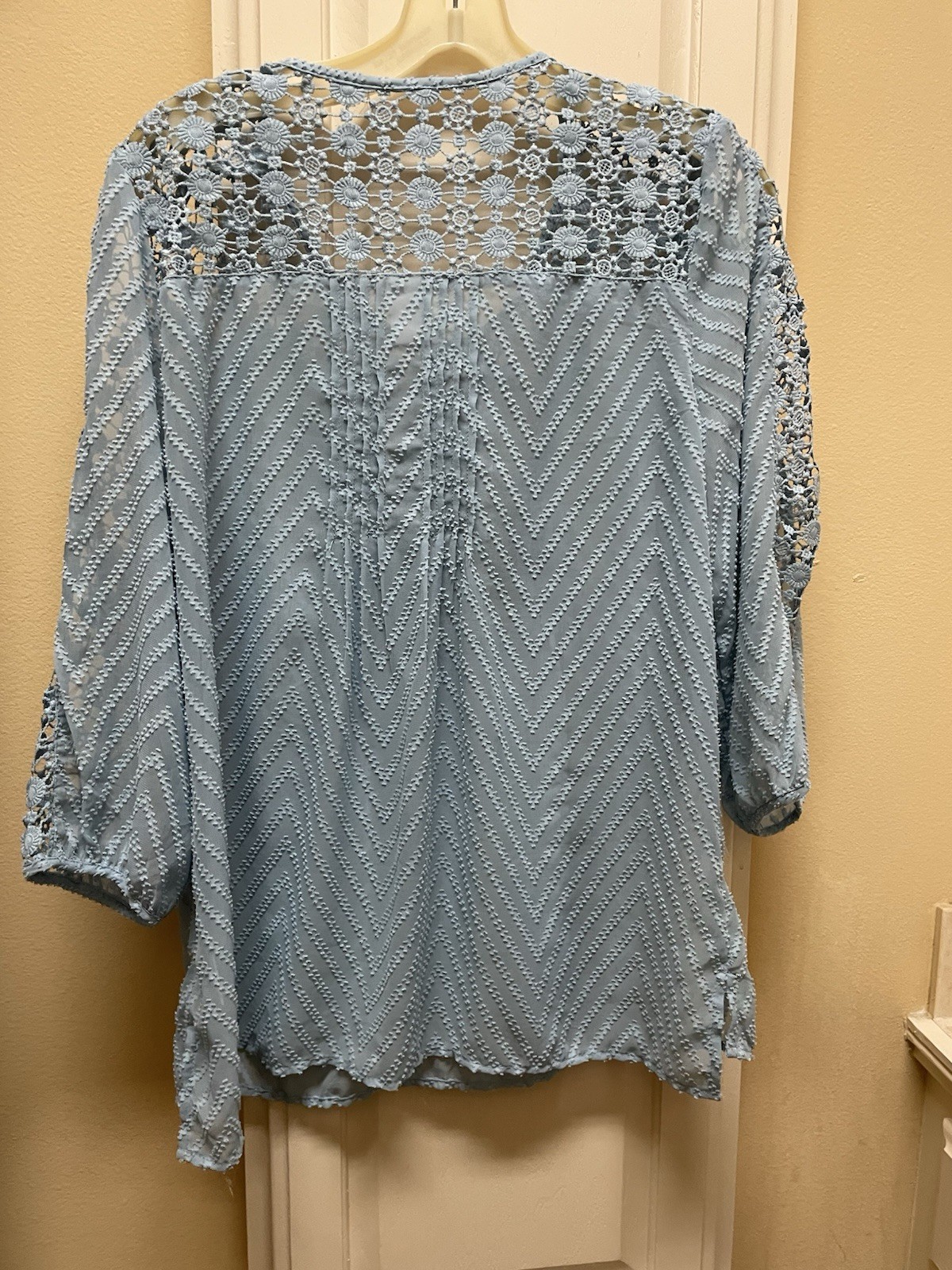 Light Blue Blouse, M, light weight Loose Fit