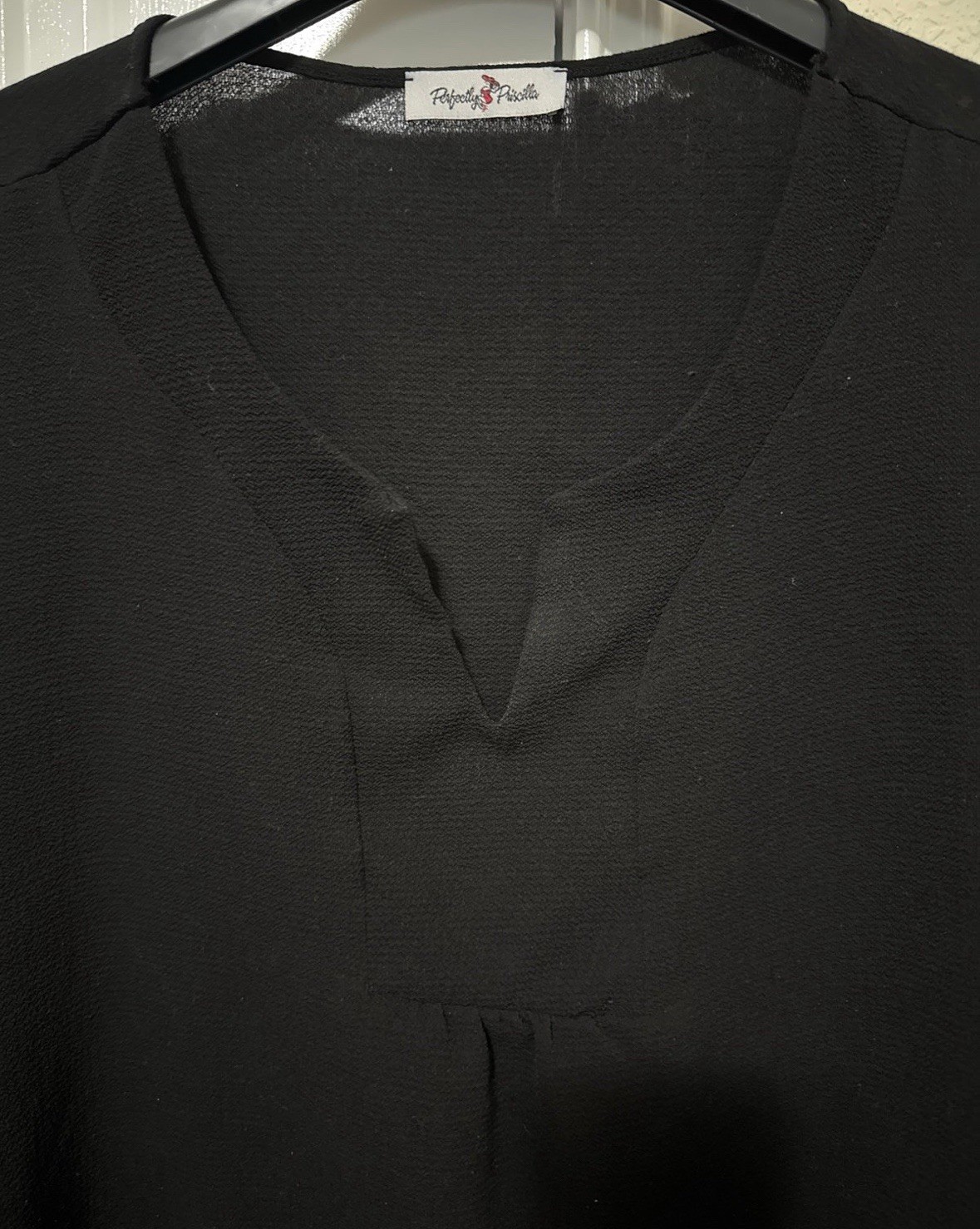 Perfectly Priscilla Black Blouse