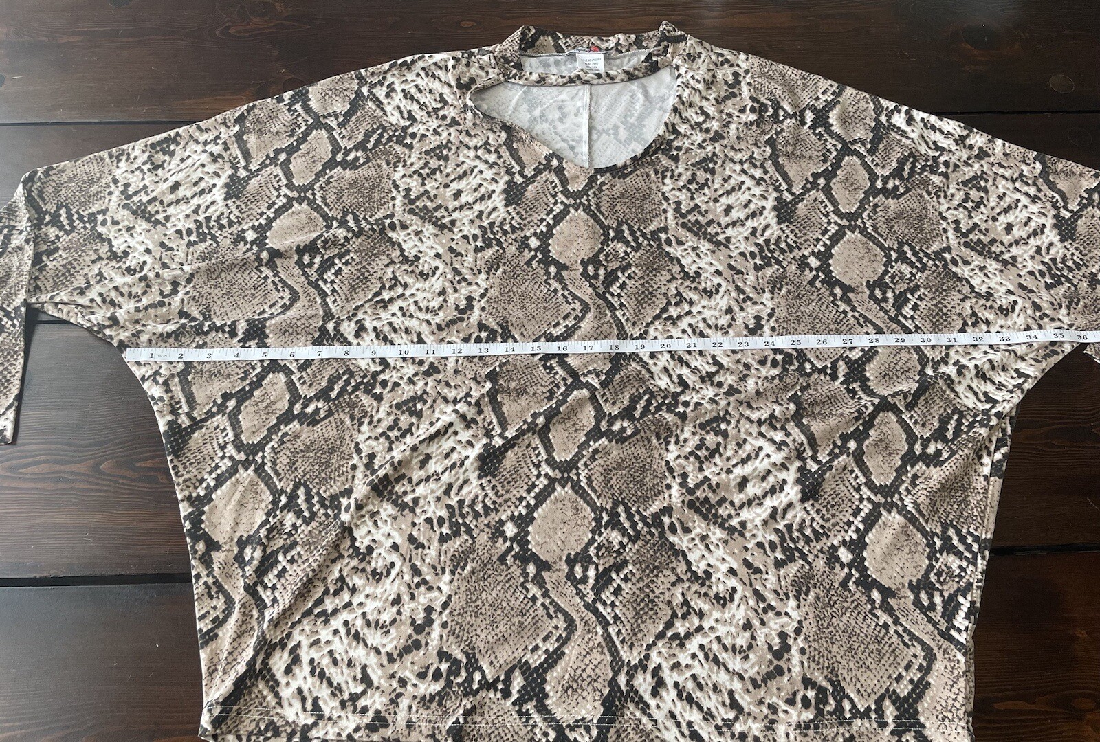 NWOT Perfectly Priscilla Snake Skin Blouse Soft Oversized Loose Sz 2XL Stretch
