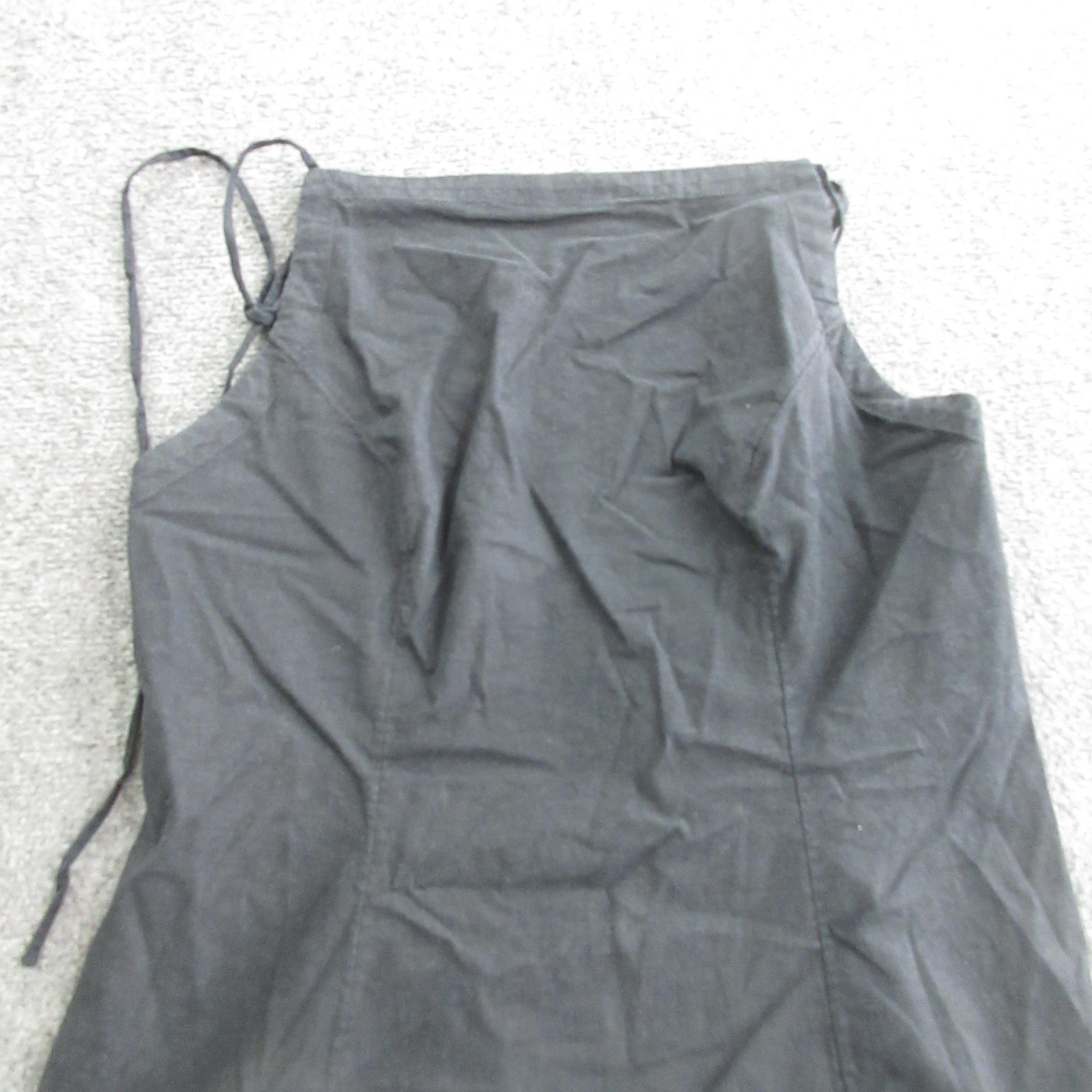 Maeve Tank Top Womens XL Black Linen Blend Wrap Tie Casual Summer Light Classic