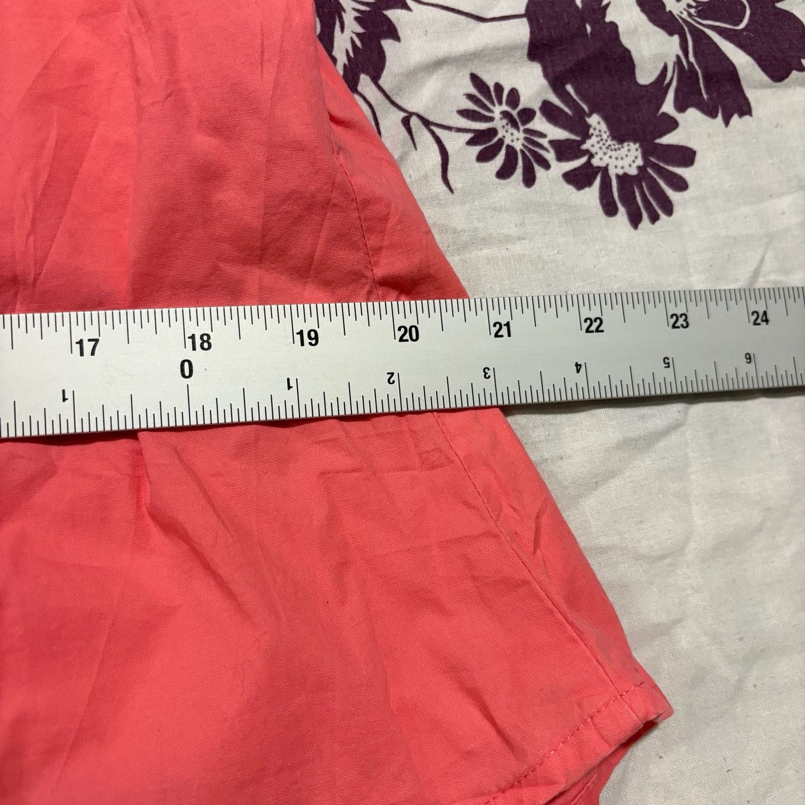 Aura from the Women at Wrangler Coral Pink Short Sleeve Button-Down Western Shir