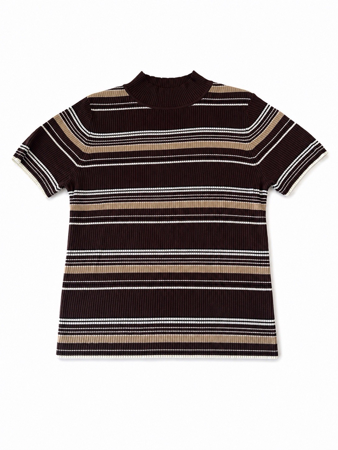 Women’s Rib Knit Striped T Shirt