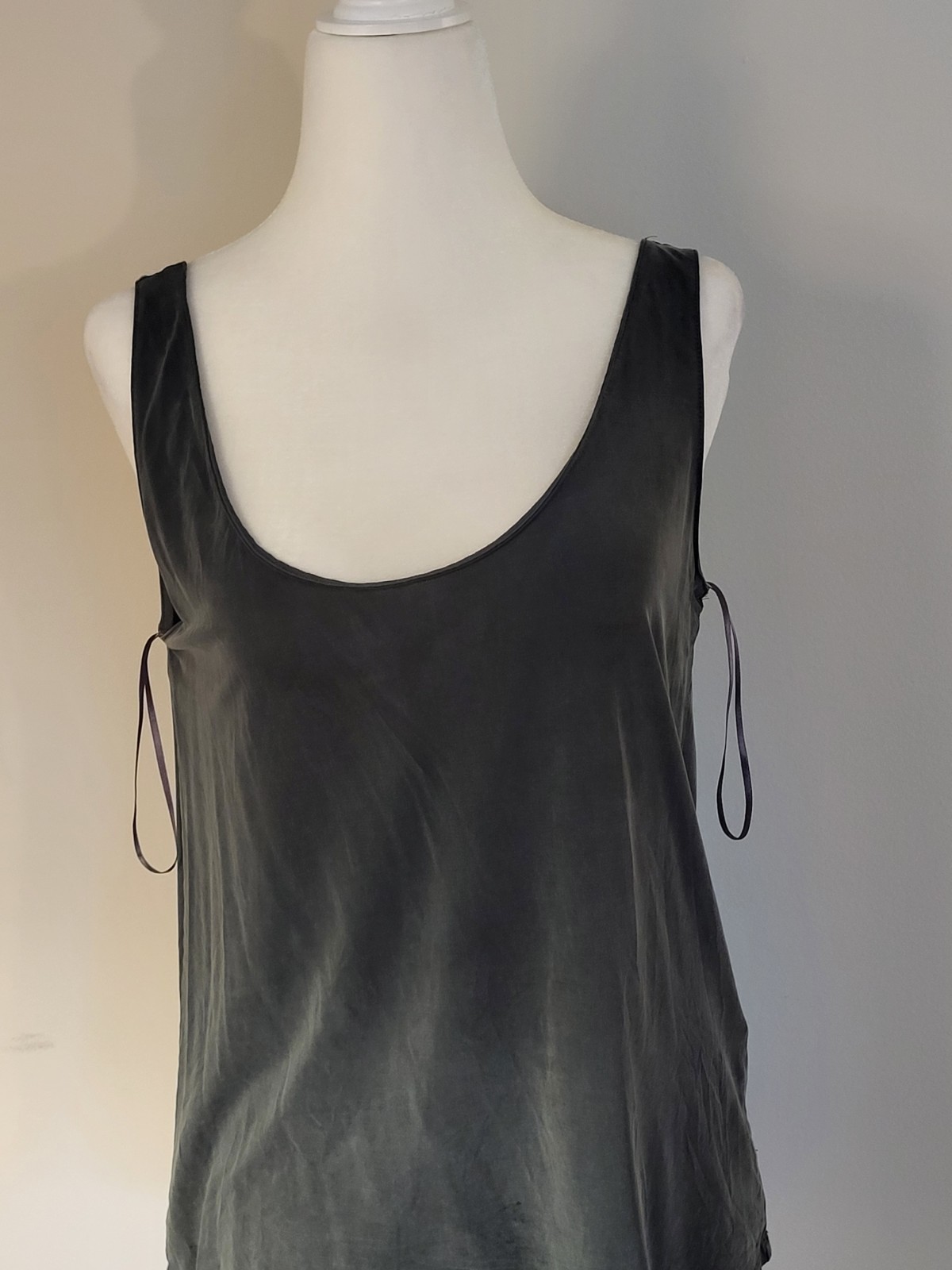 Massimo Dutti Gray Scoop Neck Tank Top Womens Size S Layer Capsule