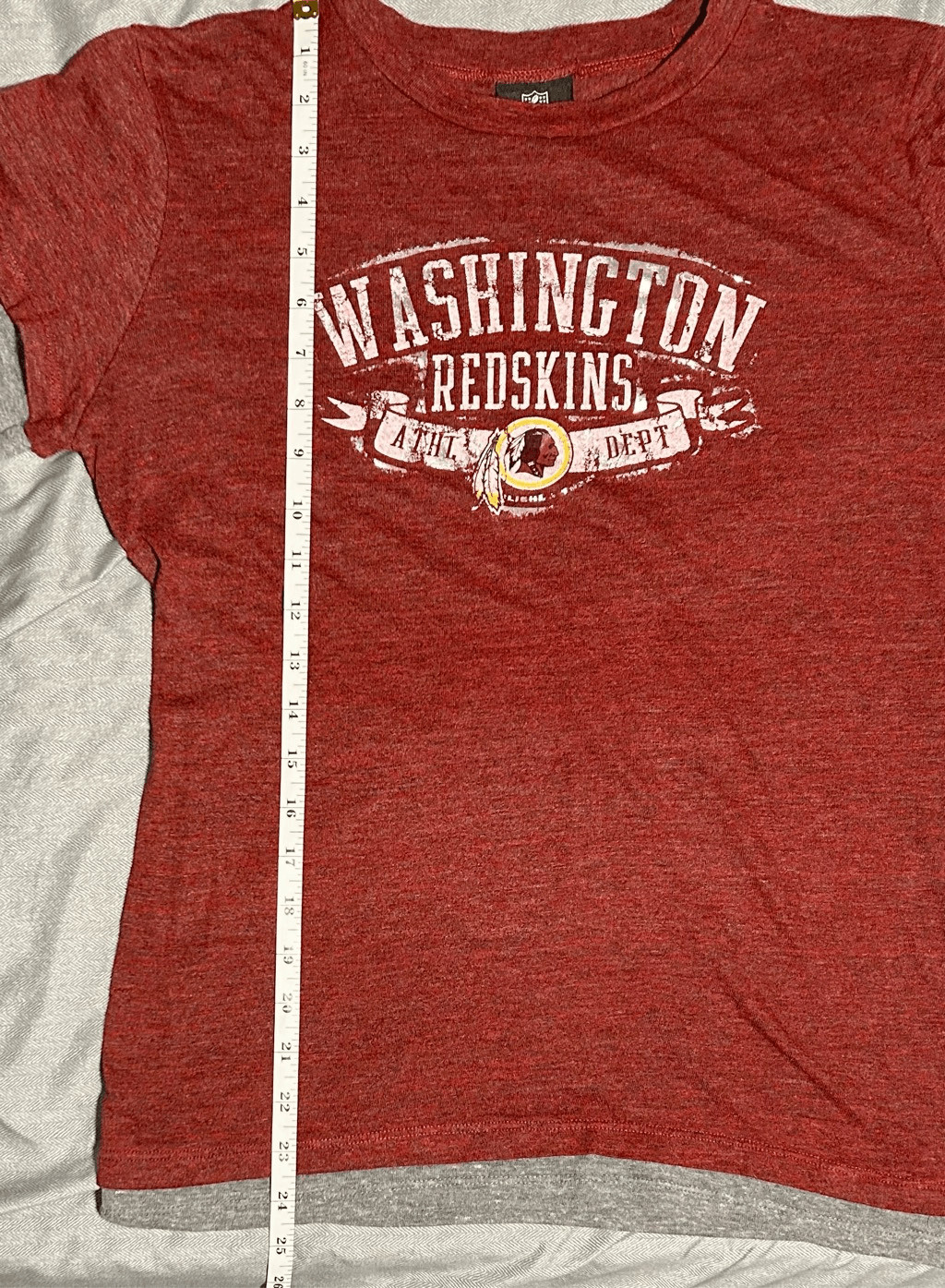 Washington Redskins NFL Women’s Long Sleeve T-Shirt Burgundy & Gray Sz XL