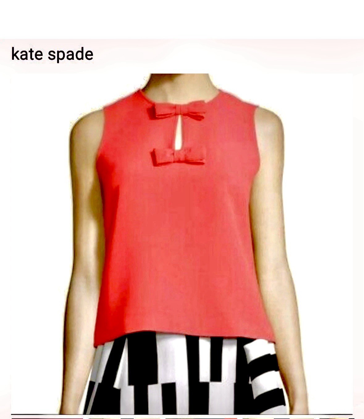 NEW $178 KATE SPADE Go Fly a Kite Top 12 M L Shirt Bag pulitzer Bow Coral Lily