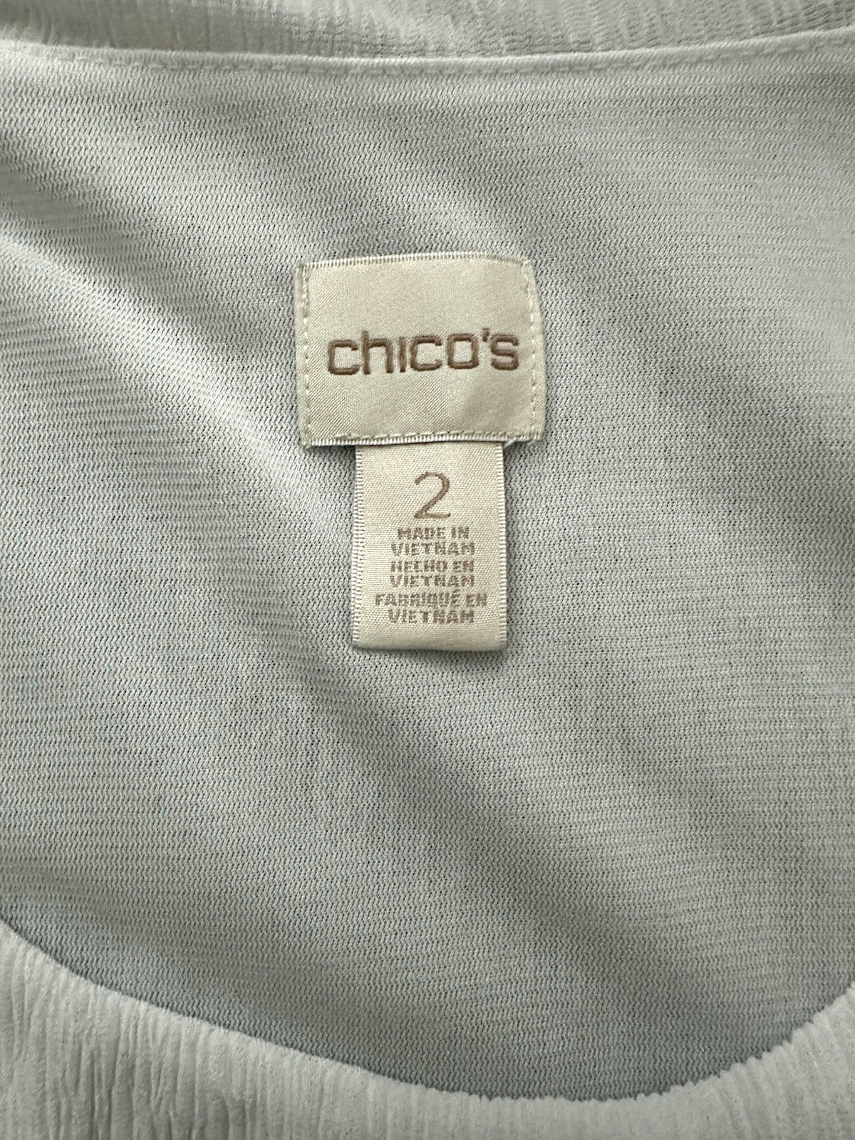 Chico’s Tiered Asymmetrical Tank Sleeveless Blouse Sz 2 US L White Cream NWOT