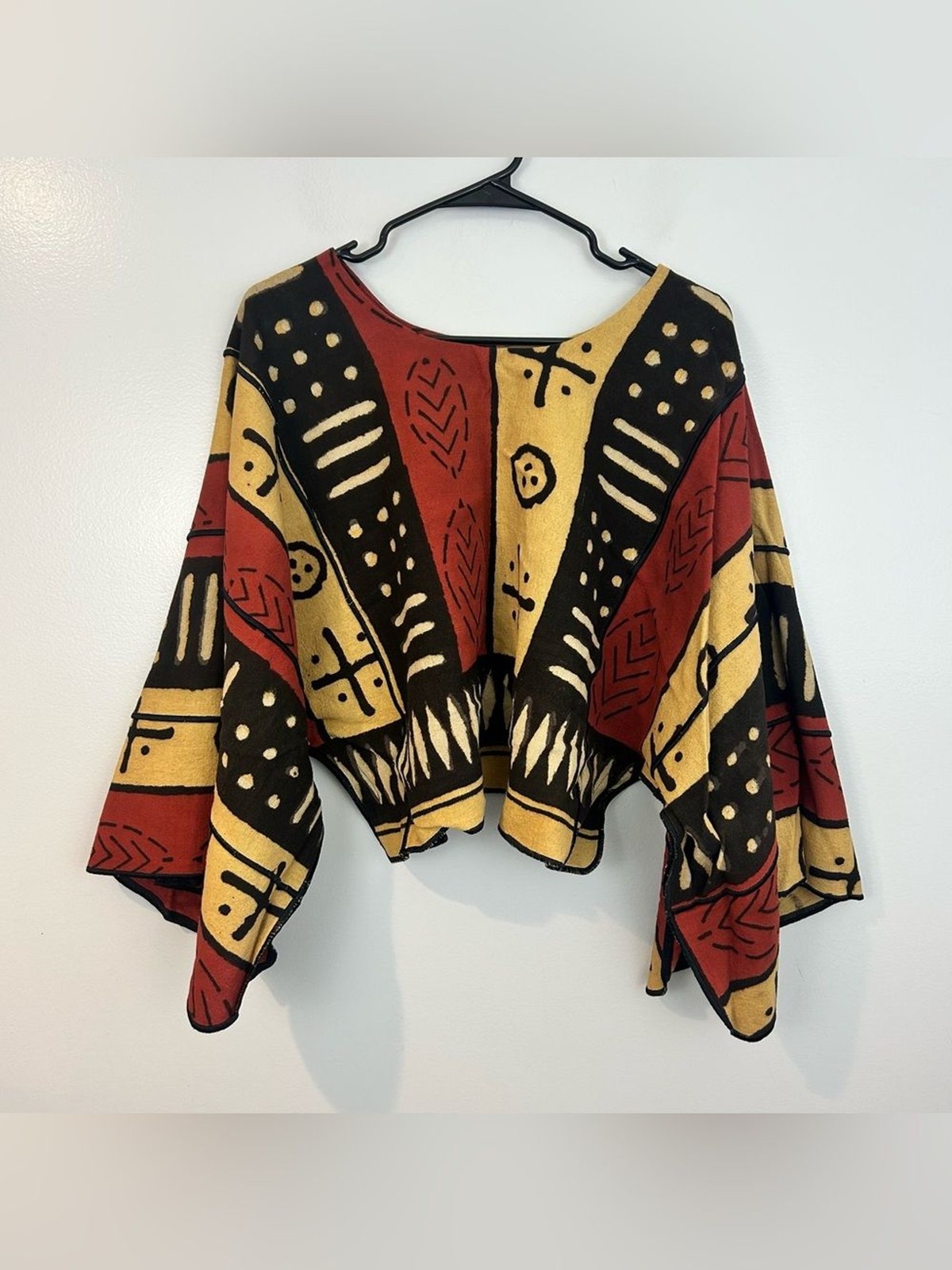 Kayra Imports Authentic African Mudcloth Brown Earth Tone Top One Size
