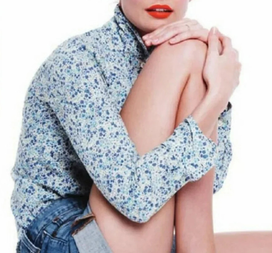 J. Crew Liberty Art Fabric Phoebe Popover Top Size 4 Blue Floral Boho Shirt