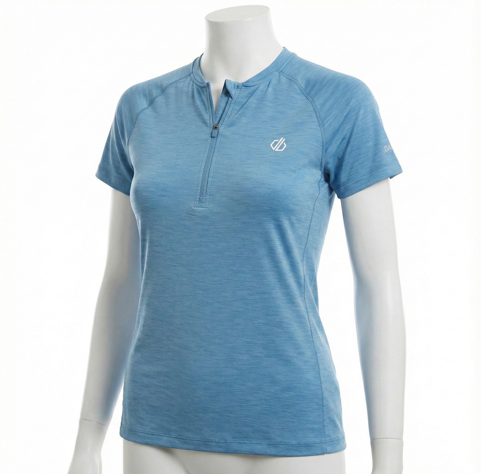 Dare 2B Outdare Niagra Blue 1/4 Zip T-Shirt Running Golf Cycling Womens Uk 10
