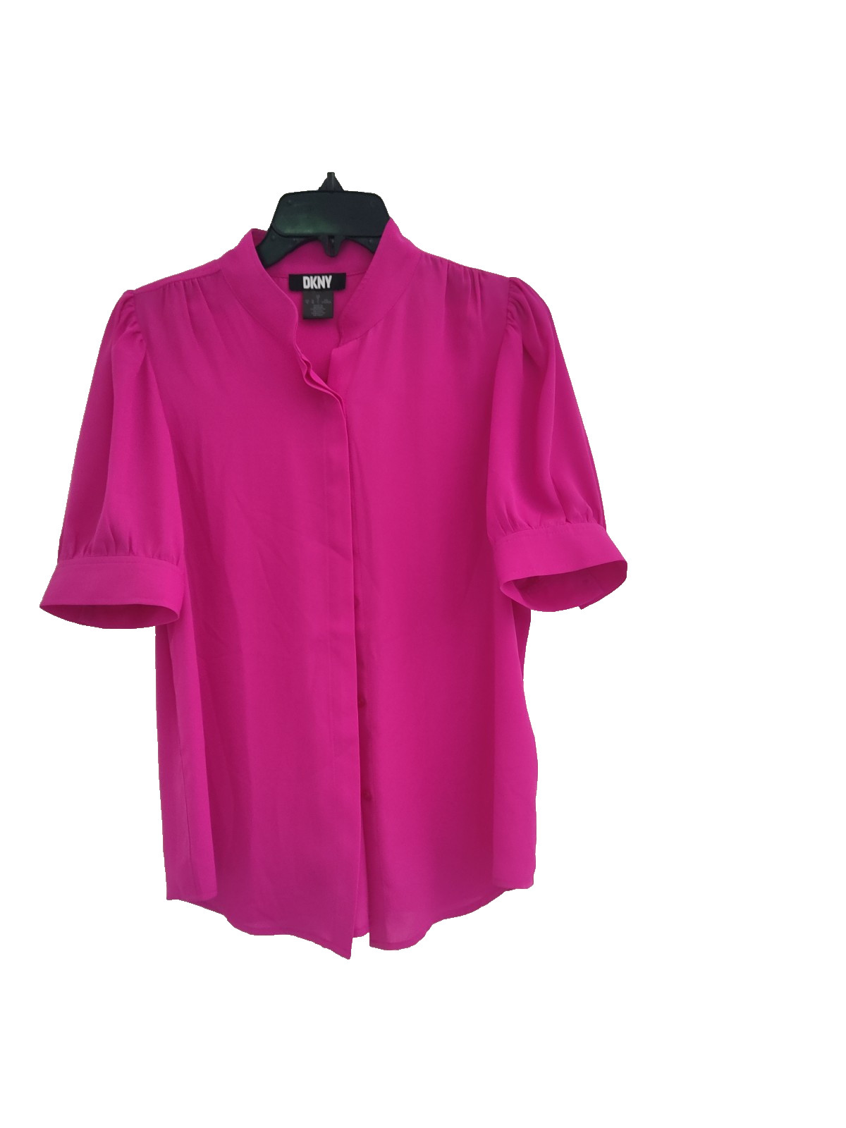 DKNY Women’s Stand Collar Button-Up Shirt Size M