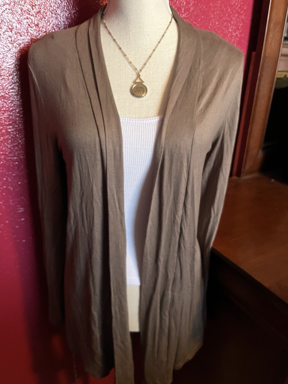 Woman’s Open Top by Sofra, Beautiful Light Brown Sz L, Compliment Any Outfit