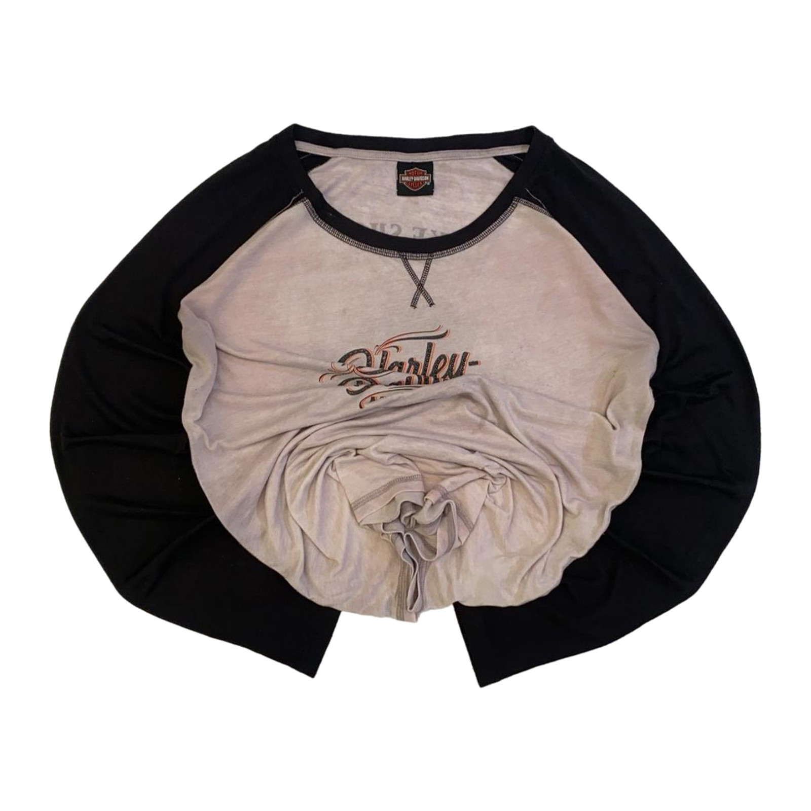Harley Davidson Women’s Lake Shore Baseball T Shirt Grey 2XL
