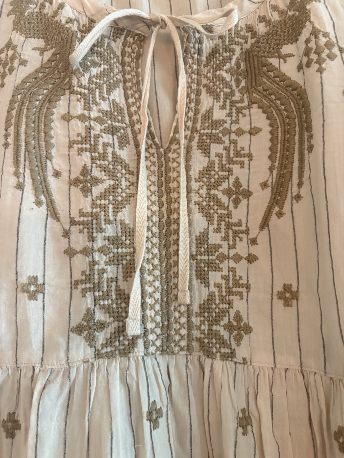 Johnny Was Workshop Embroidered Peasant Blouse – Size Small