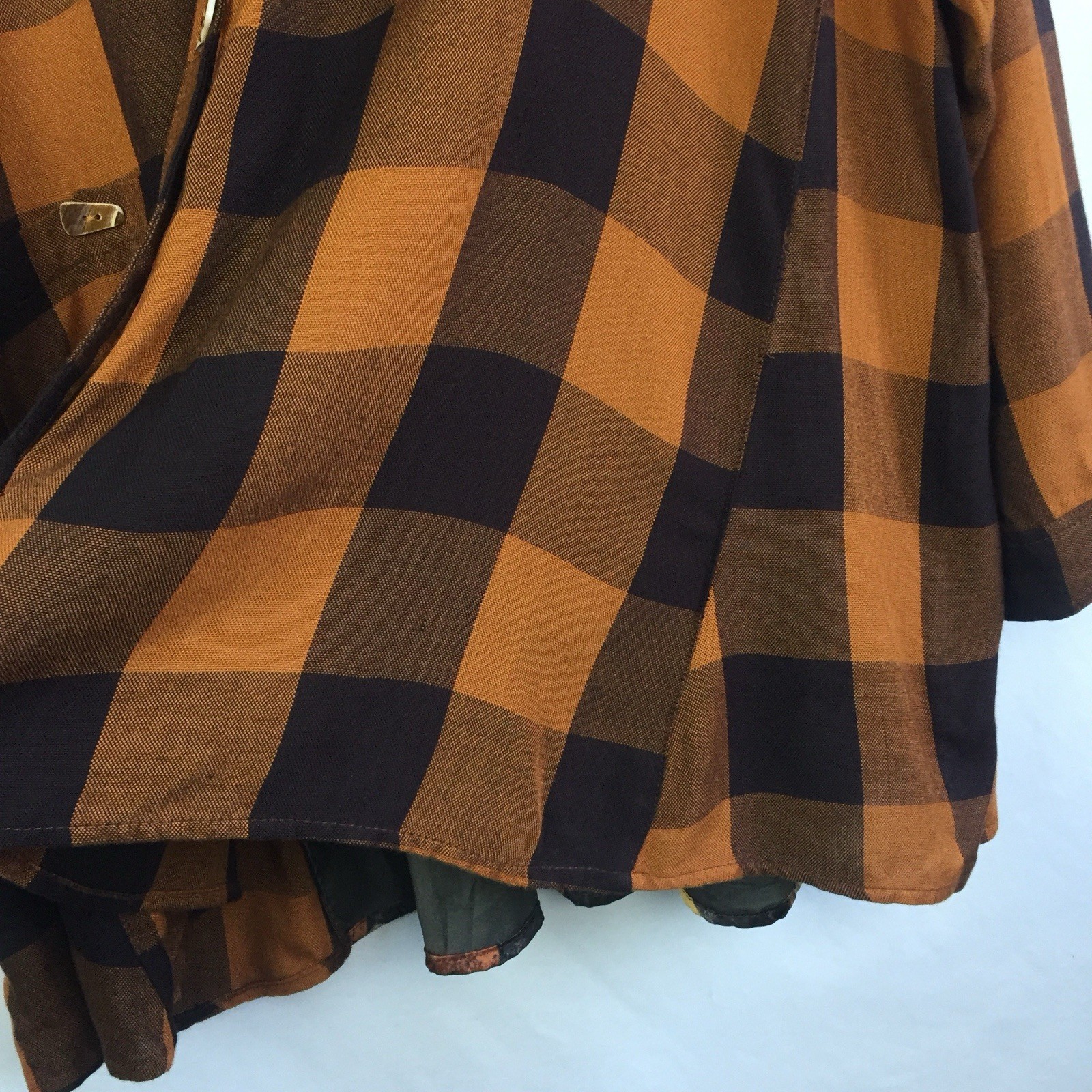 John Mark Tunic Shirt Womens XL Plaid Mixed Print Flare Button Front Wire Collar