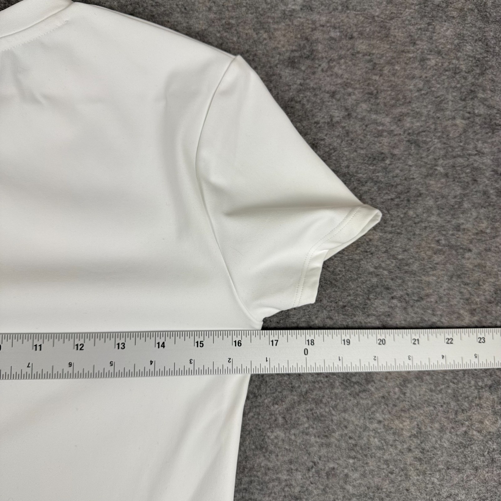 BYLT Premium Basics Balm Crew Shirt Nylon Stretch White Womens Medium M